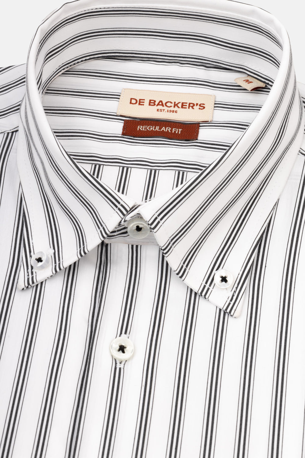 Striped White Smart Casual Shirt - 2