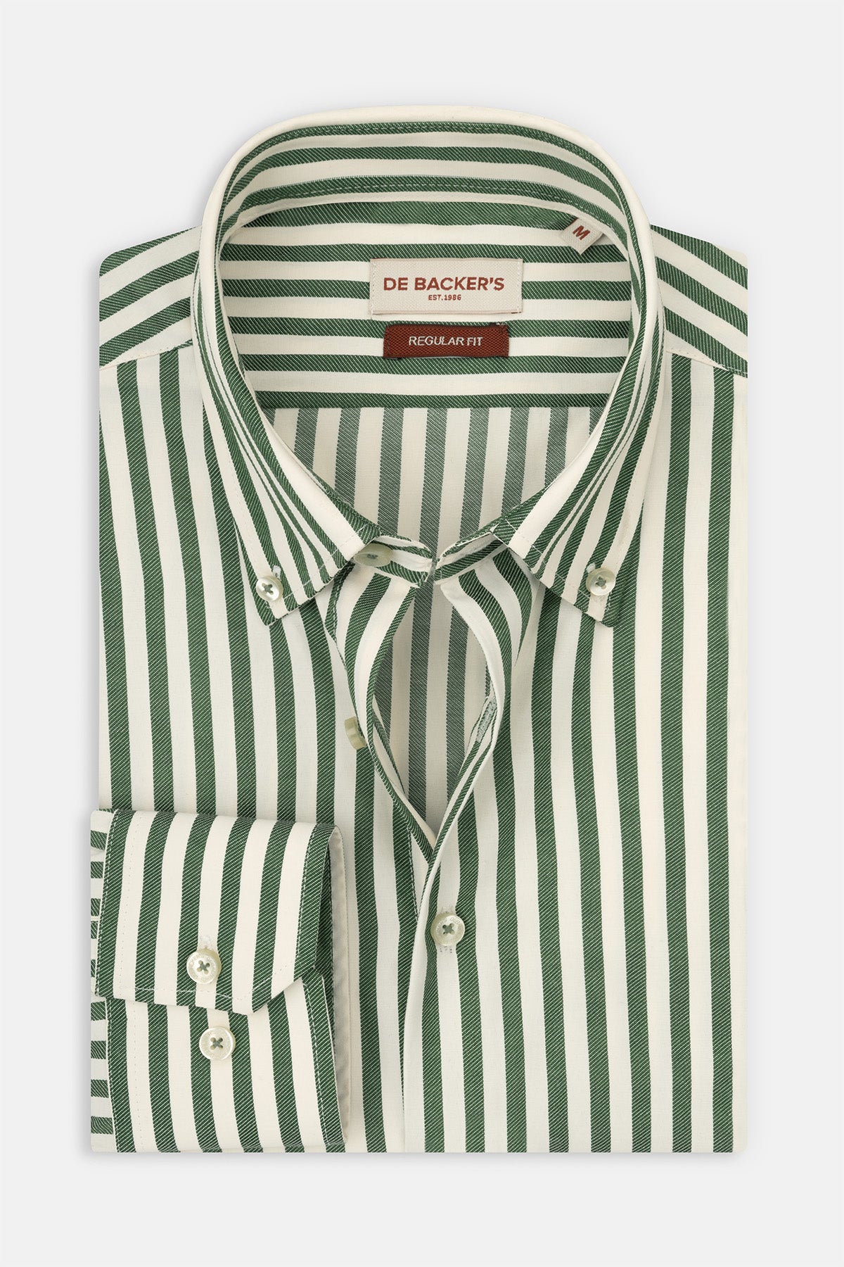 Striped Green Smart Casual Shirt