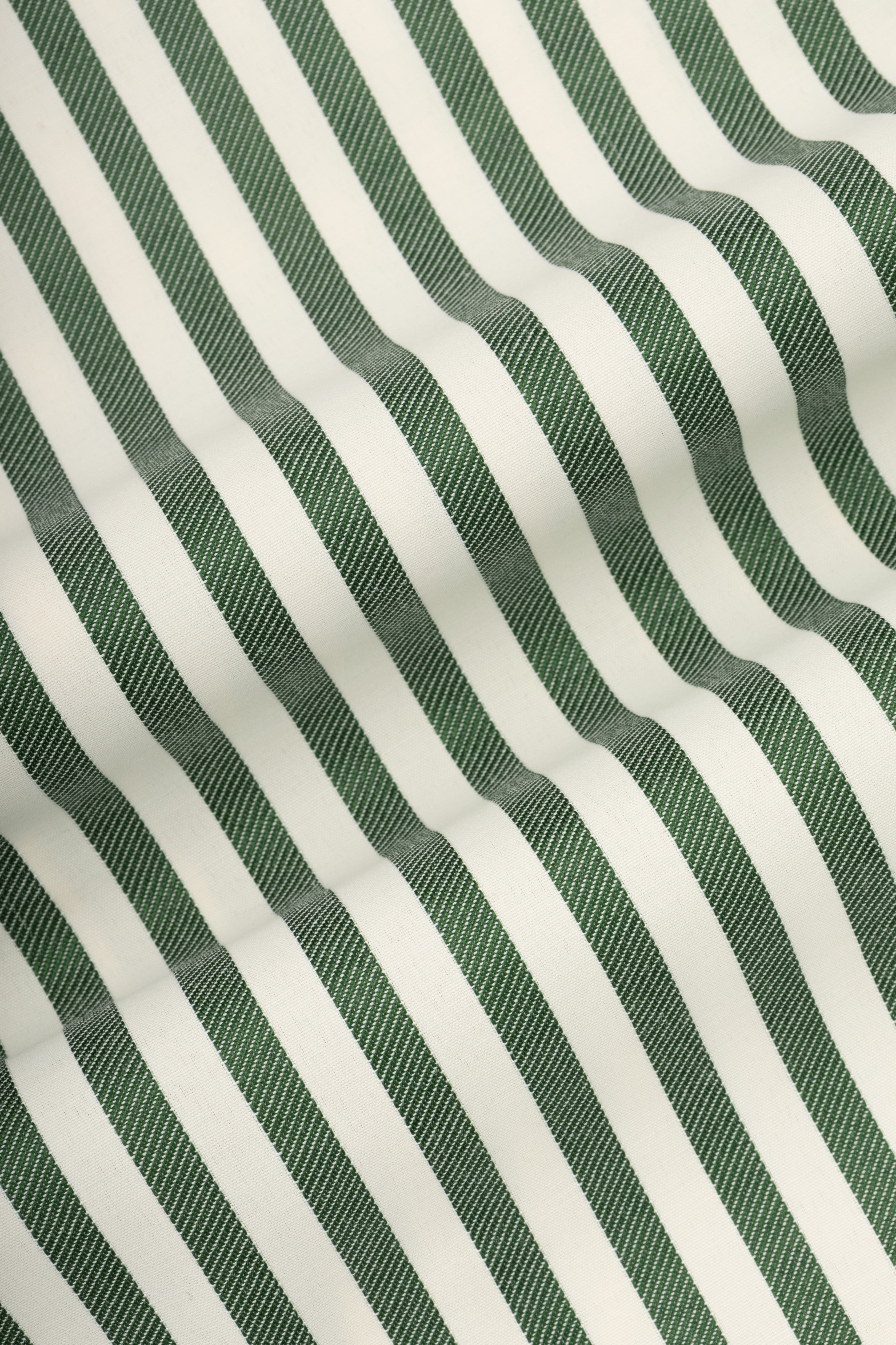 Striped Green Smart Casual Shirt