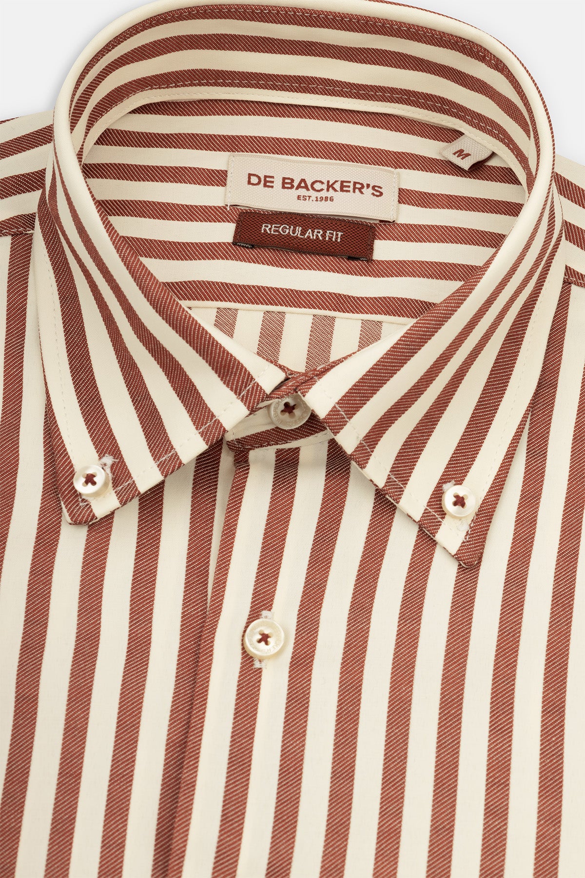 Striped Brown Smart Casual Shirt