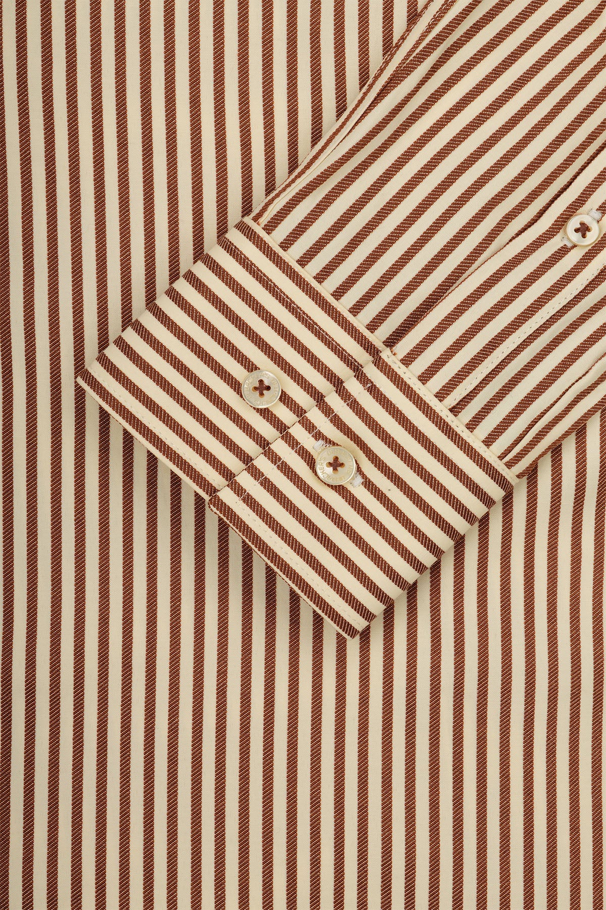 Striped Brown Smart Casual Shirt