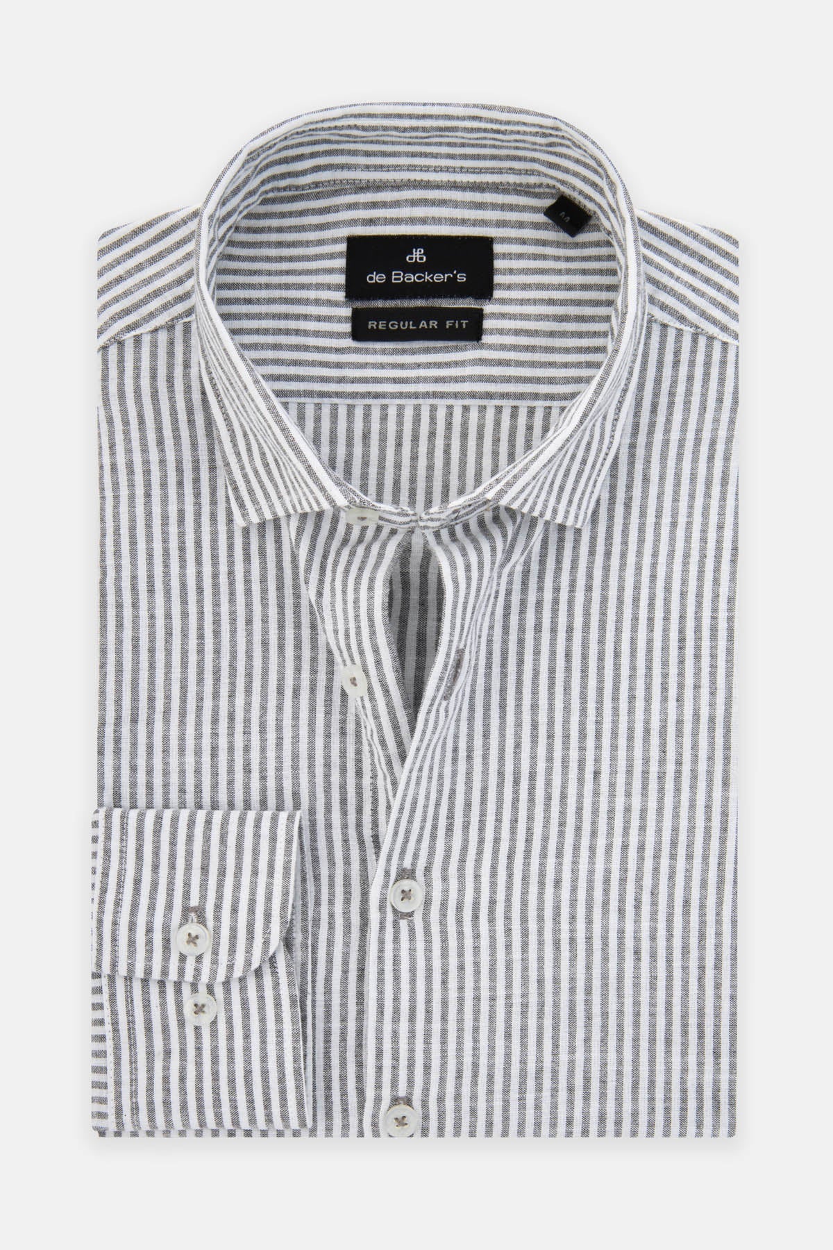 Striped White & Black Casual Shirt