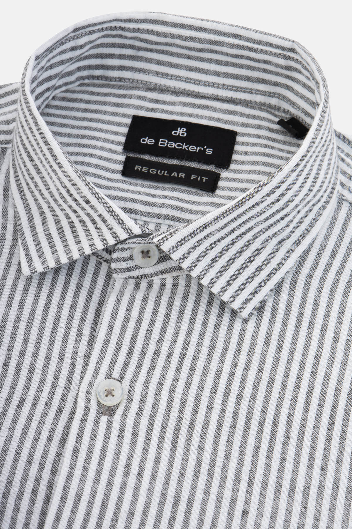 Striped White & Black Casual Shirt