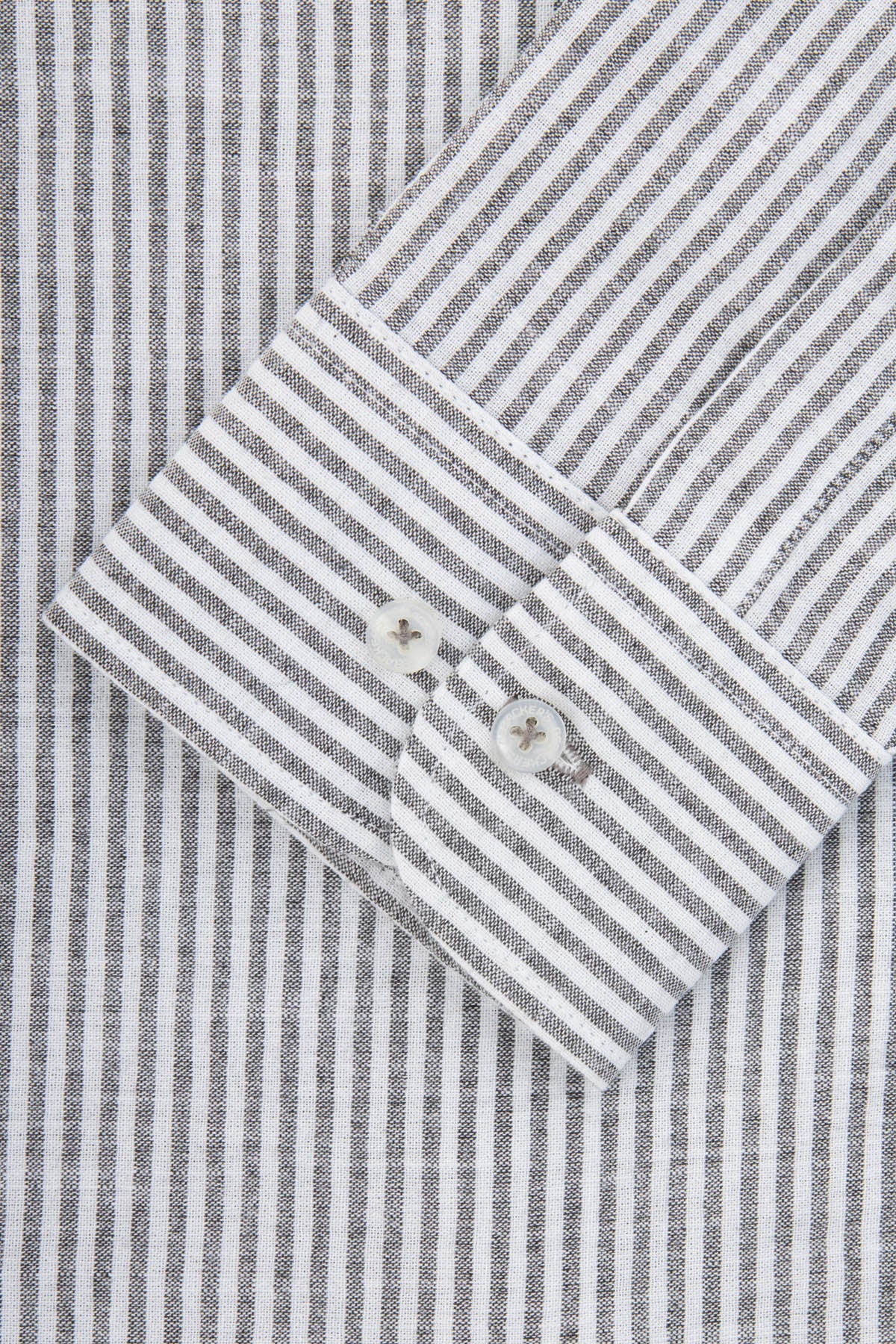 Striped White & Black Casual Shirt