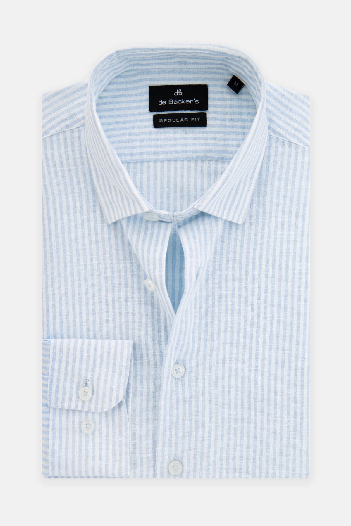 Striped Light Blue & White Casual Shirt