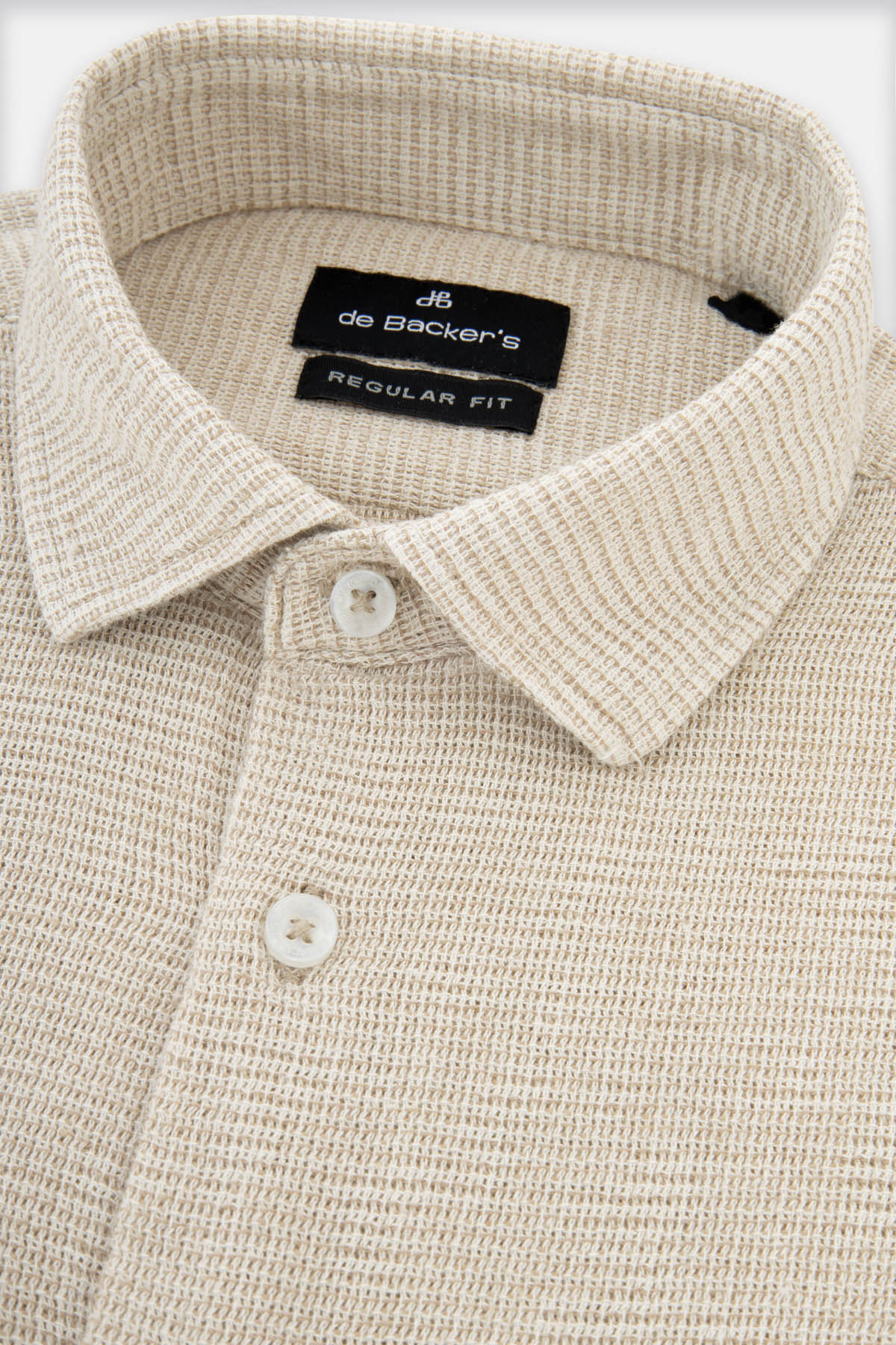 Bouclé Bone Beige Casual Shirt