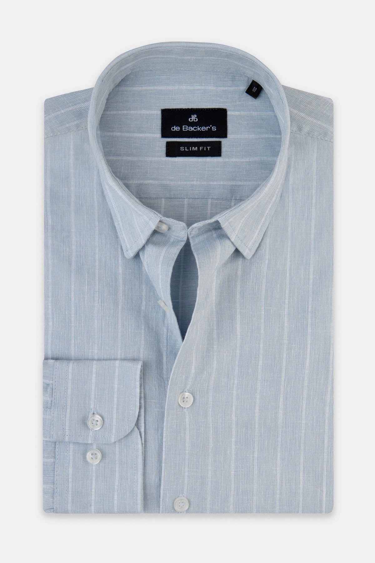 Striped Linen Gray & Light Blue Casual Shirt