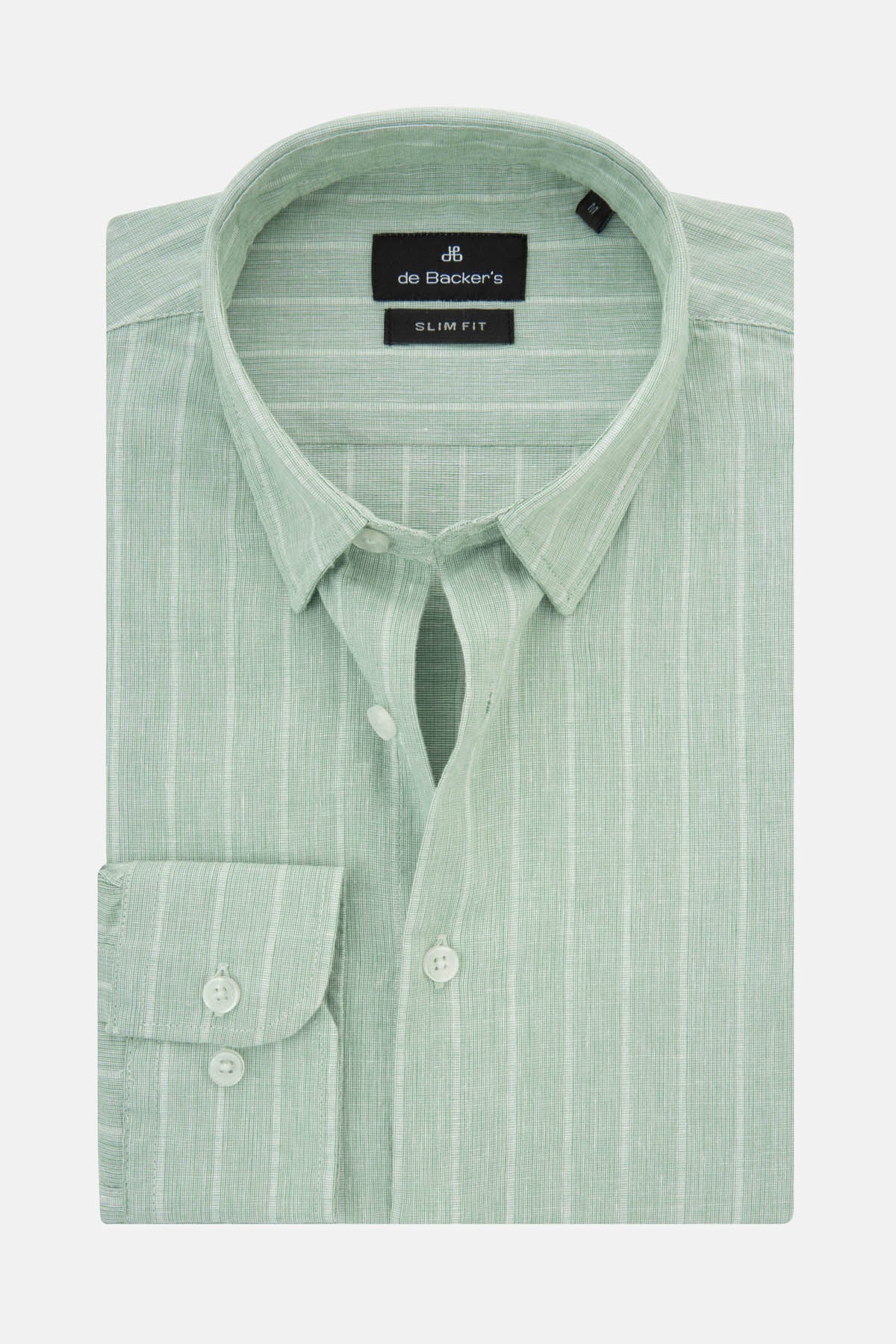 Linen Striped Summer Green Casual  Shirt