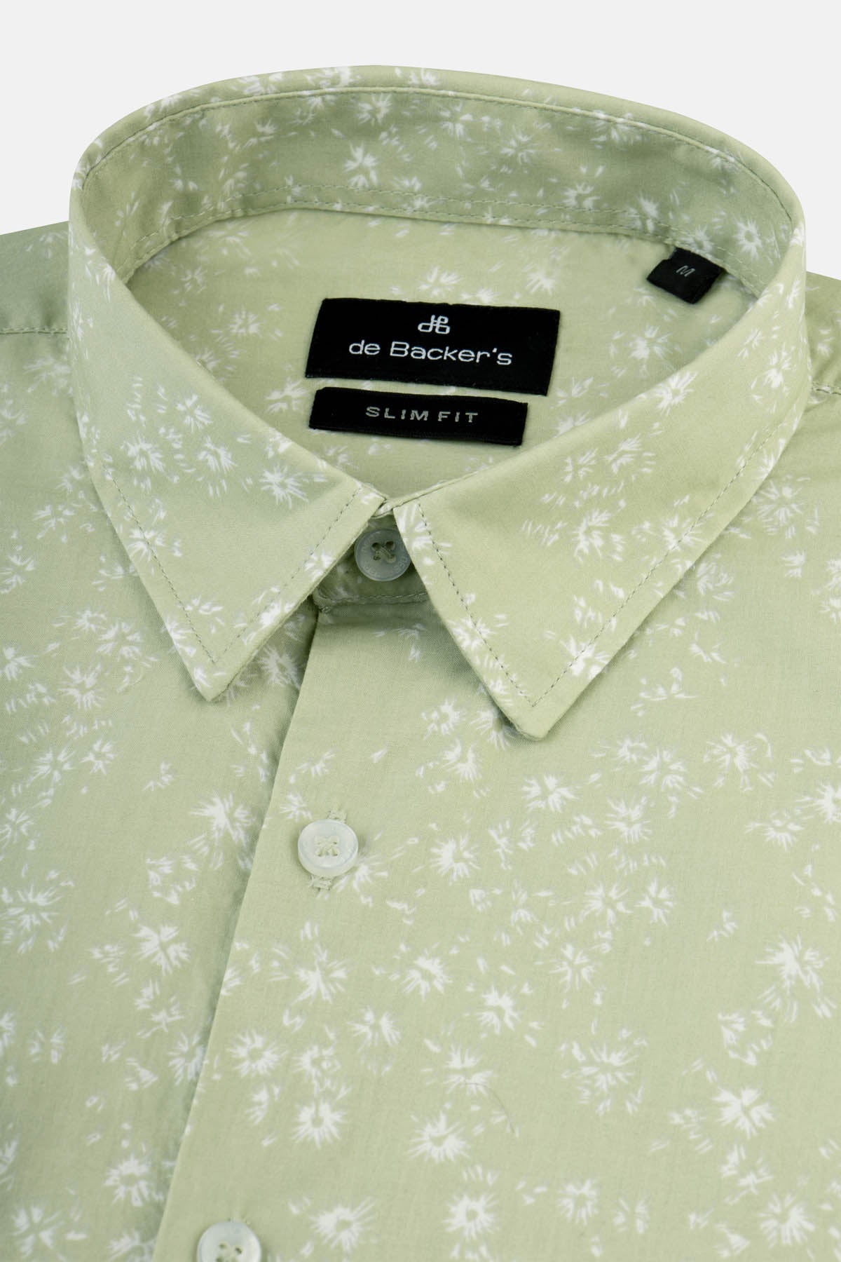 Printed Sage Green Casual Shirt