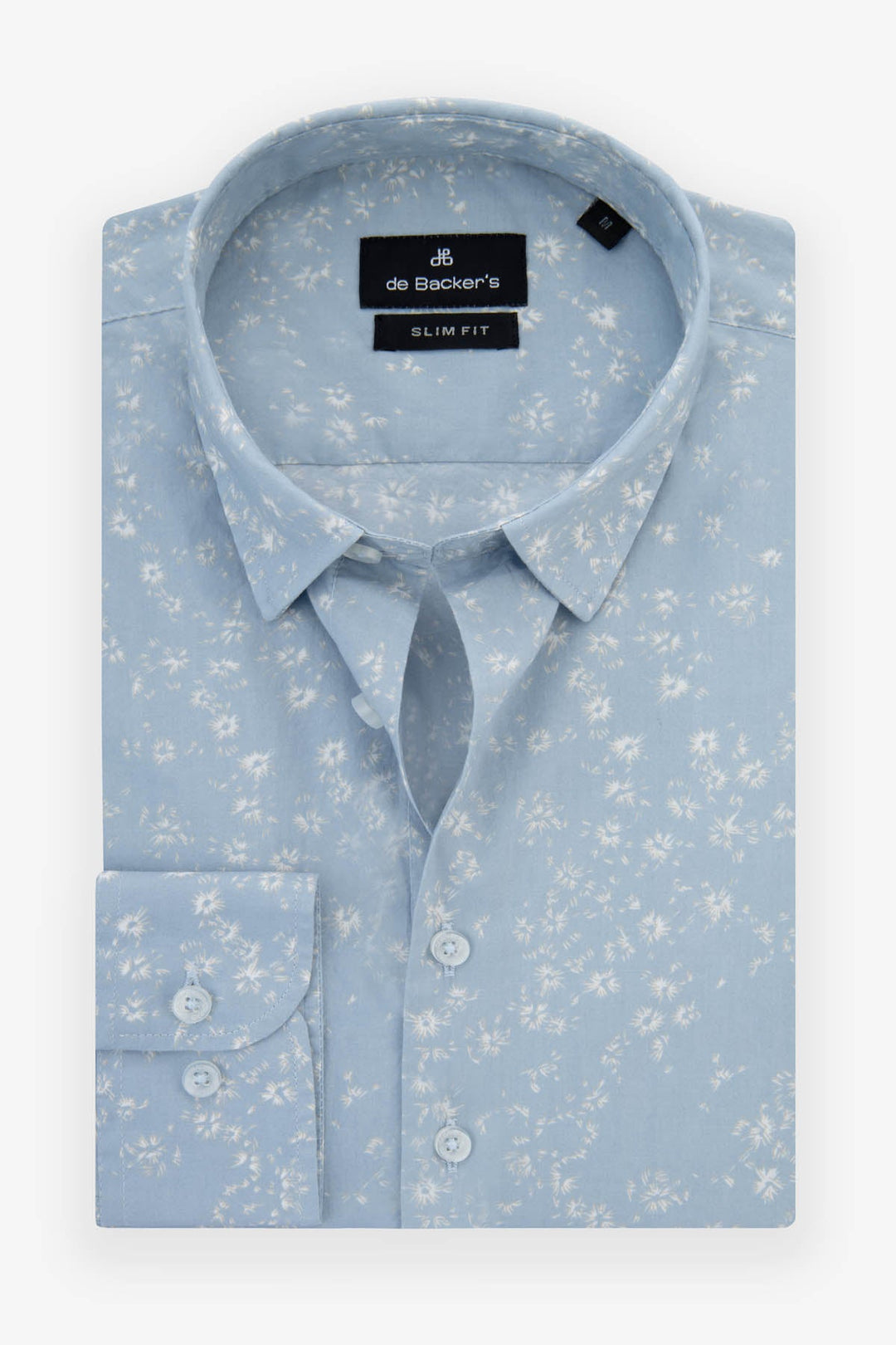 Printed Light Blue Casual Shirt - 1