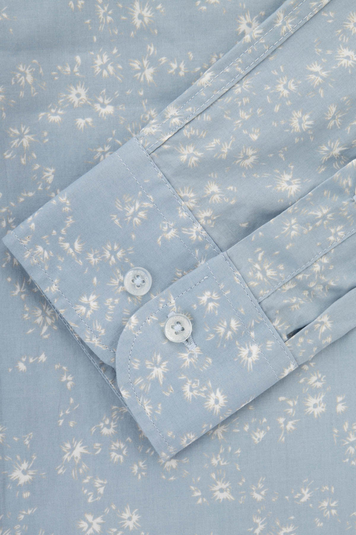 Printed Light Blue Casual Shirt