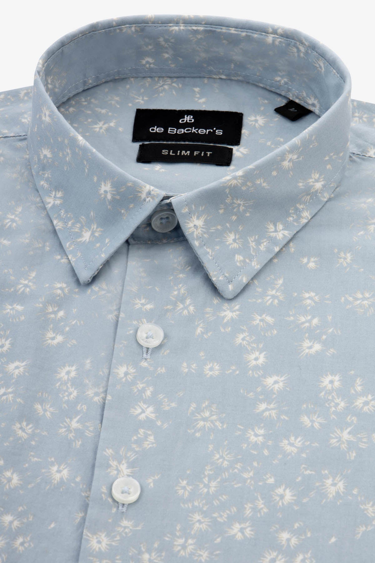 Printed Light Blue Casual Shirt