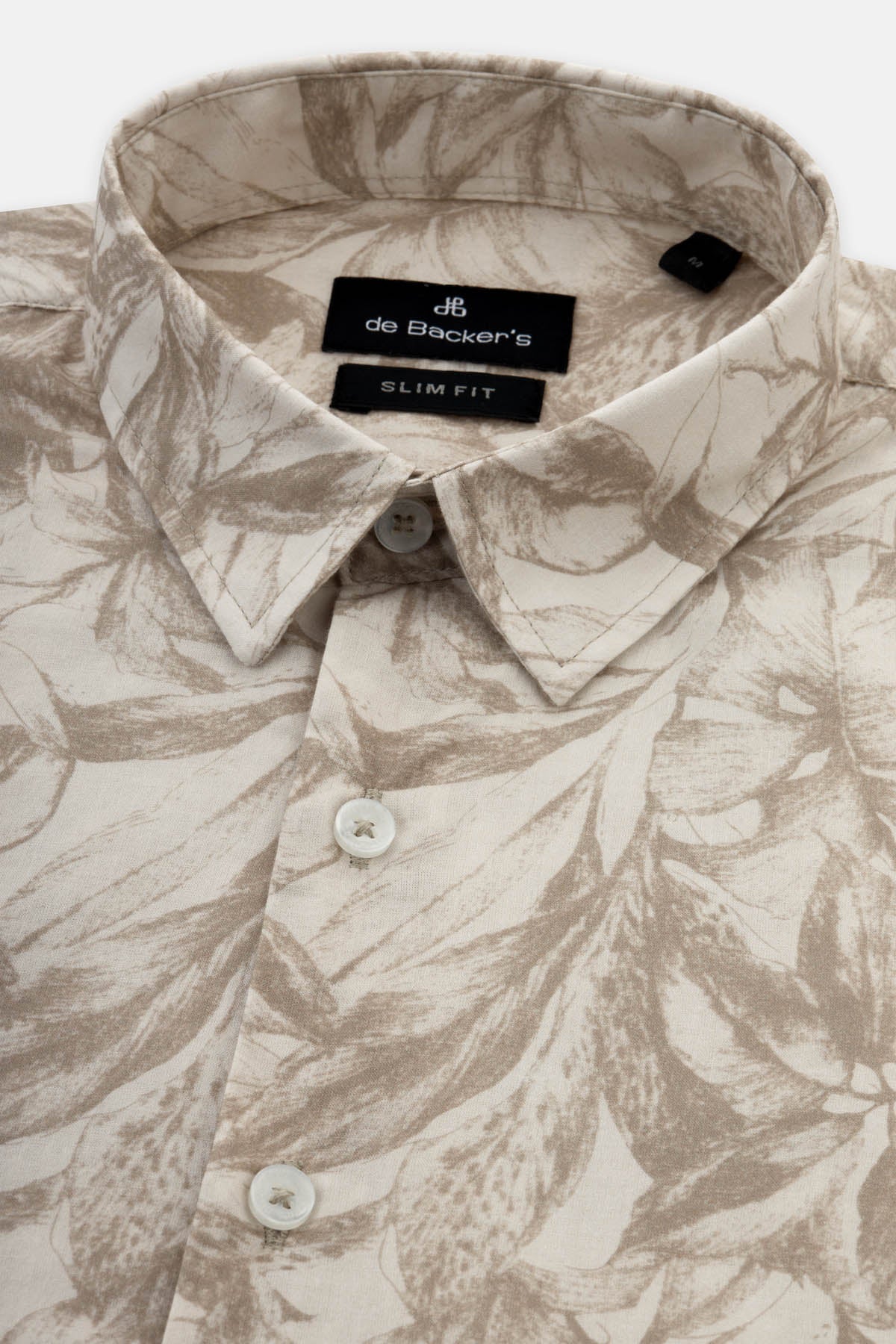 Printed Beige & Beaver Brown Casual Shirt