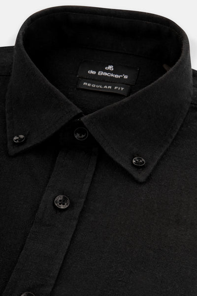Solid Linen Black Casual Shirt