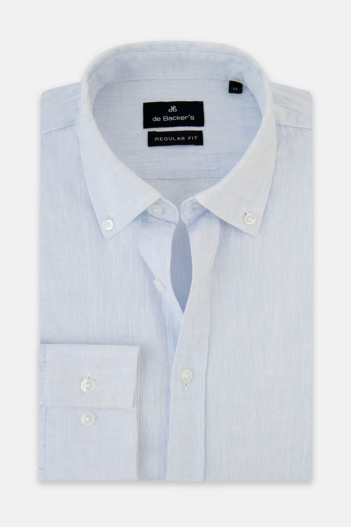 Solid Linen Light Blue Casual Shirt