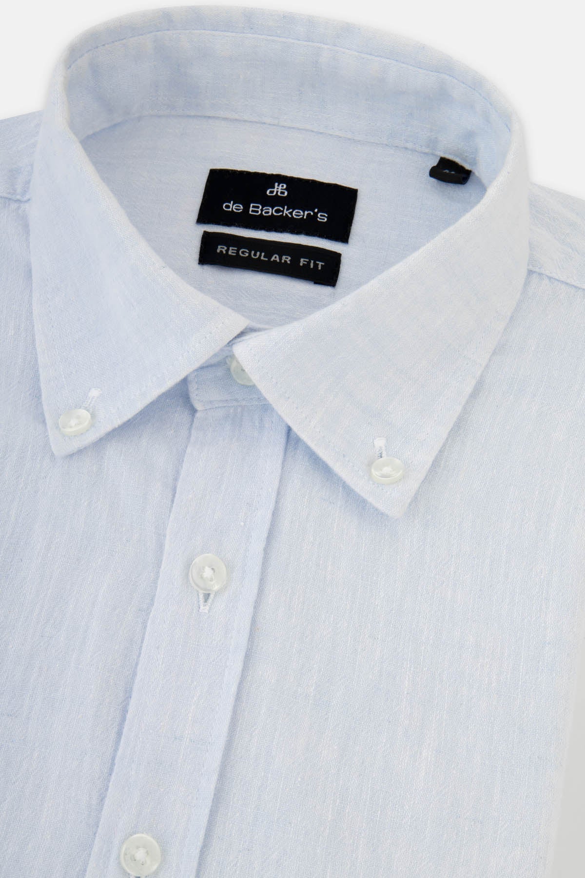 Solid Linen Light Blue Casual Shirt