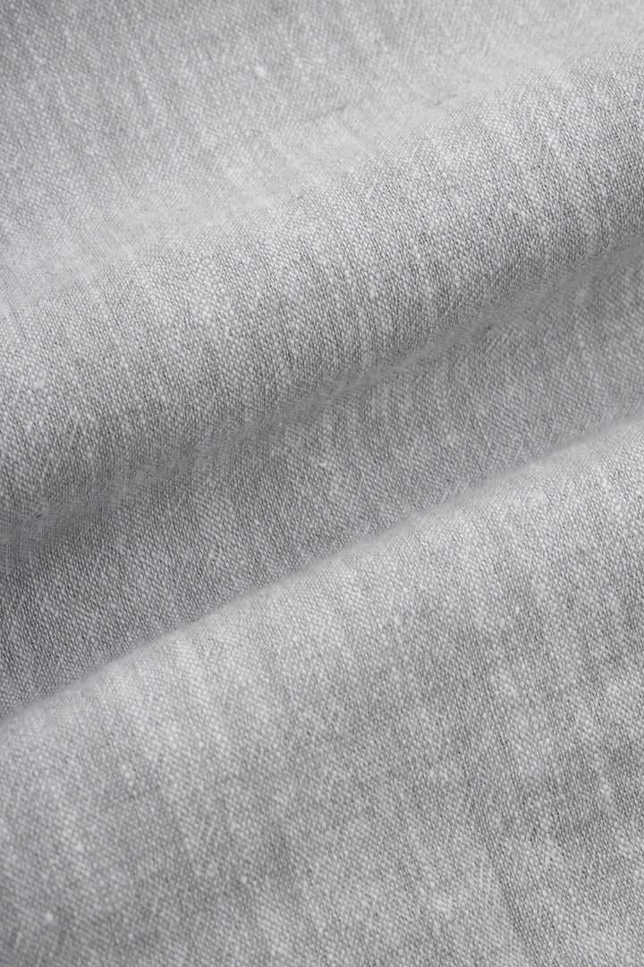 Solid Linen French Gray Casual Shirt - 4