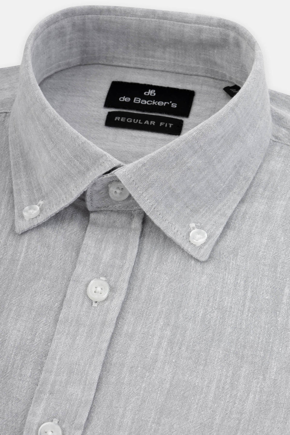 Solid Linen French Gray Casual Shirt - 2