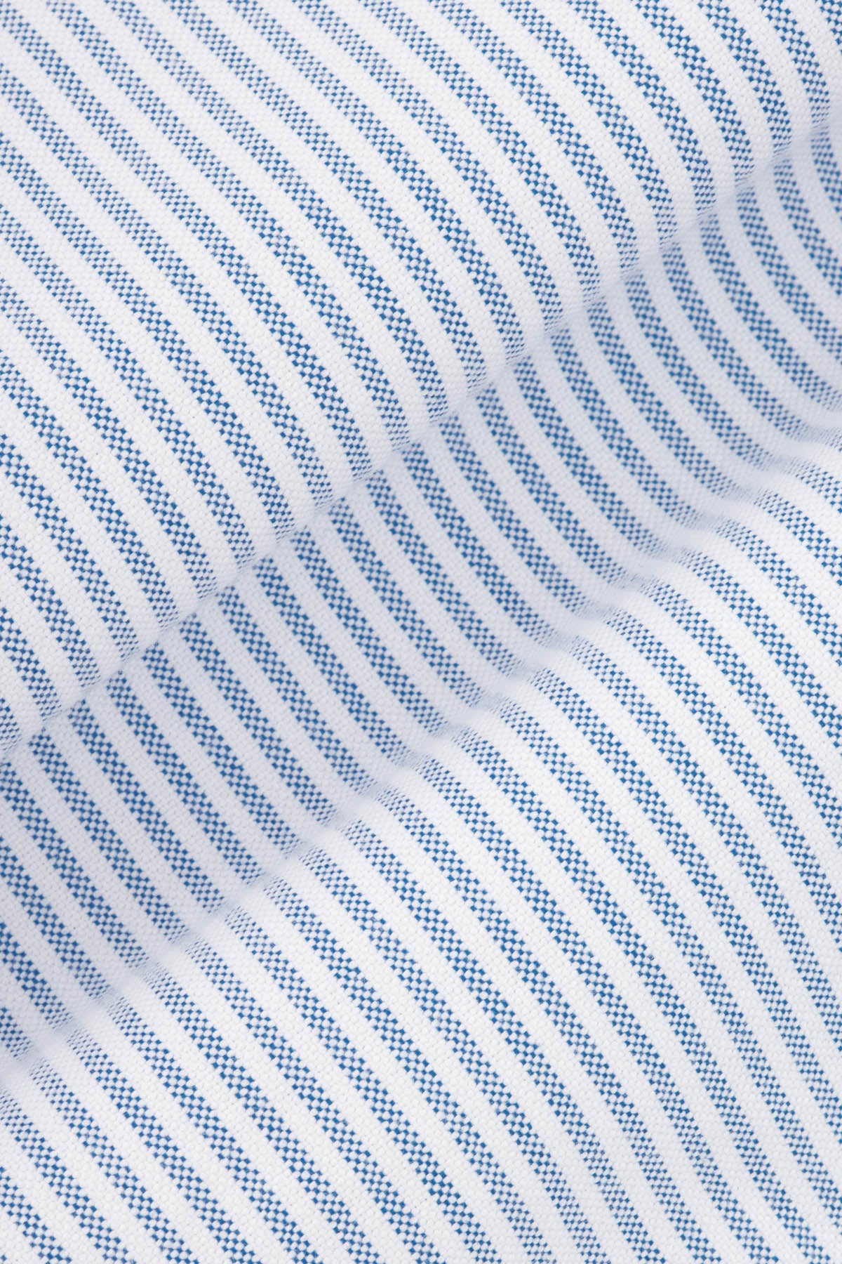 Striped Linen Look White & Light-Blue Casual Shirt