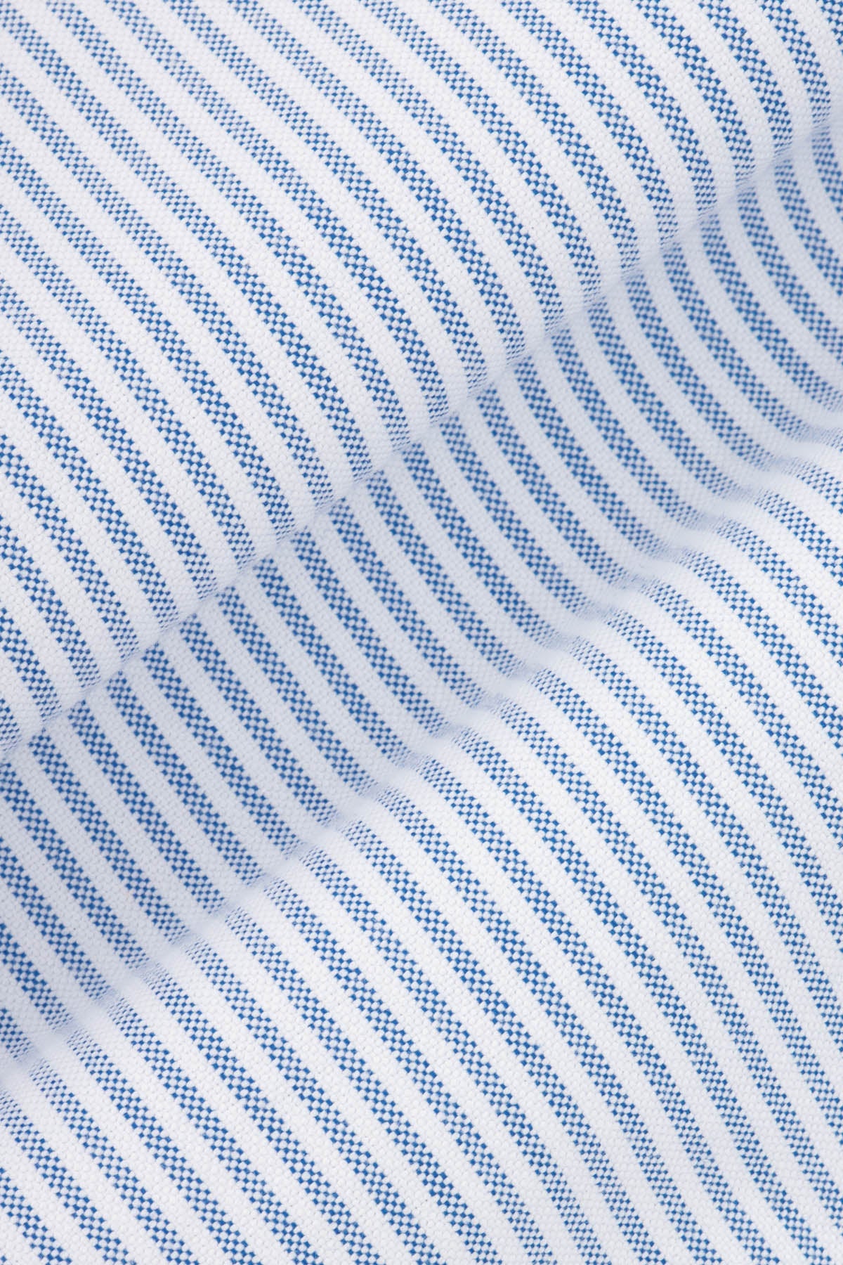 Striped Linen Look White & Light-Blue Casual Shirt