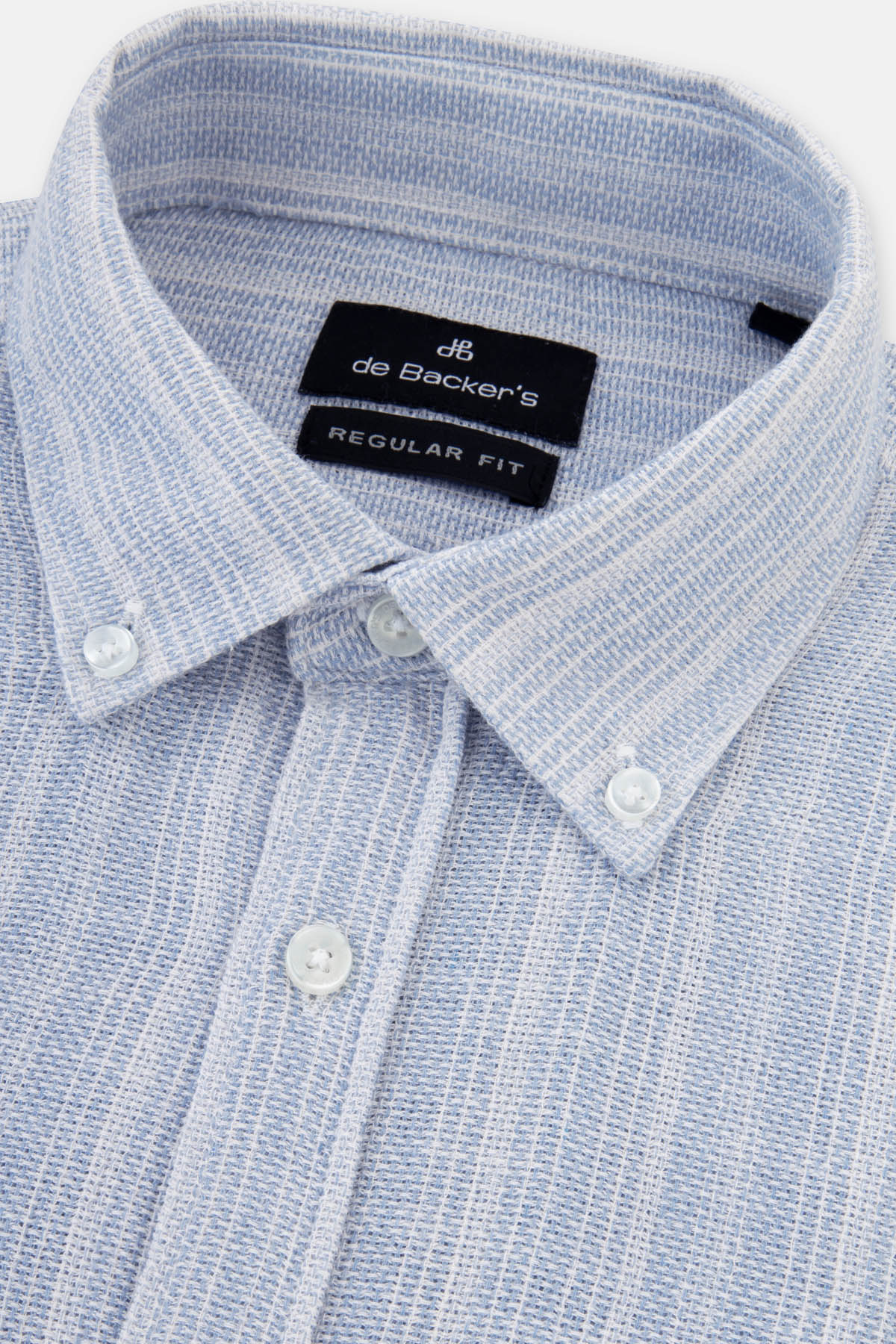 Knitted Striped Light-Blue & White Casual Shirt