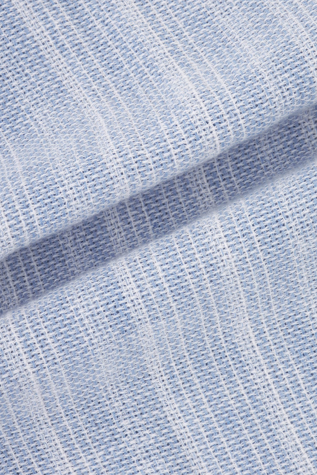 Knitted Striped Light-Blue & White Casual Shirt - 4