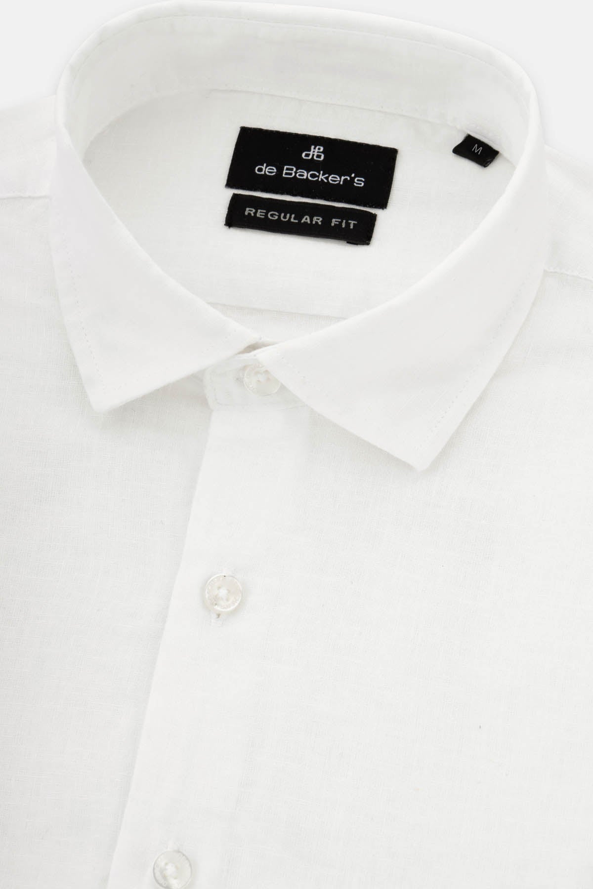 Solid Linen Off-White Blue Casual Shirt