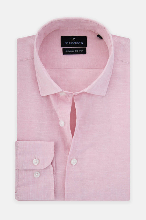 Solid Linen Thistle Rose Casual Shirt - 1
