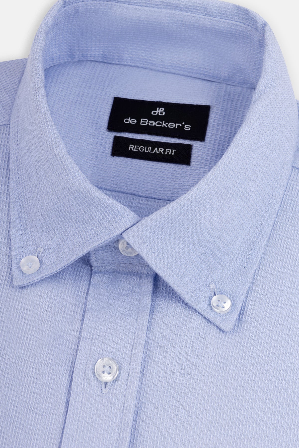 Jacquard Light Blue Casual Shirt