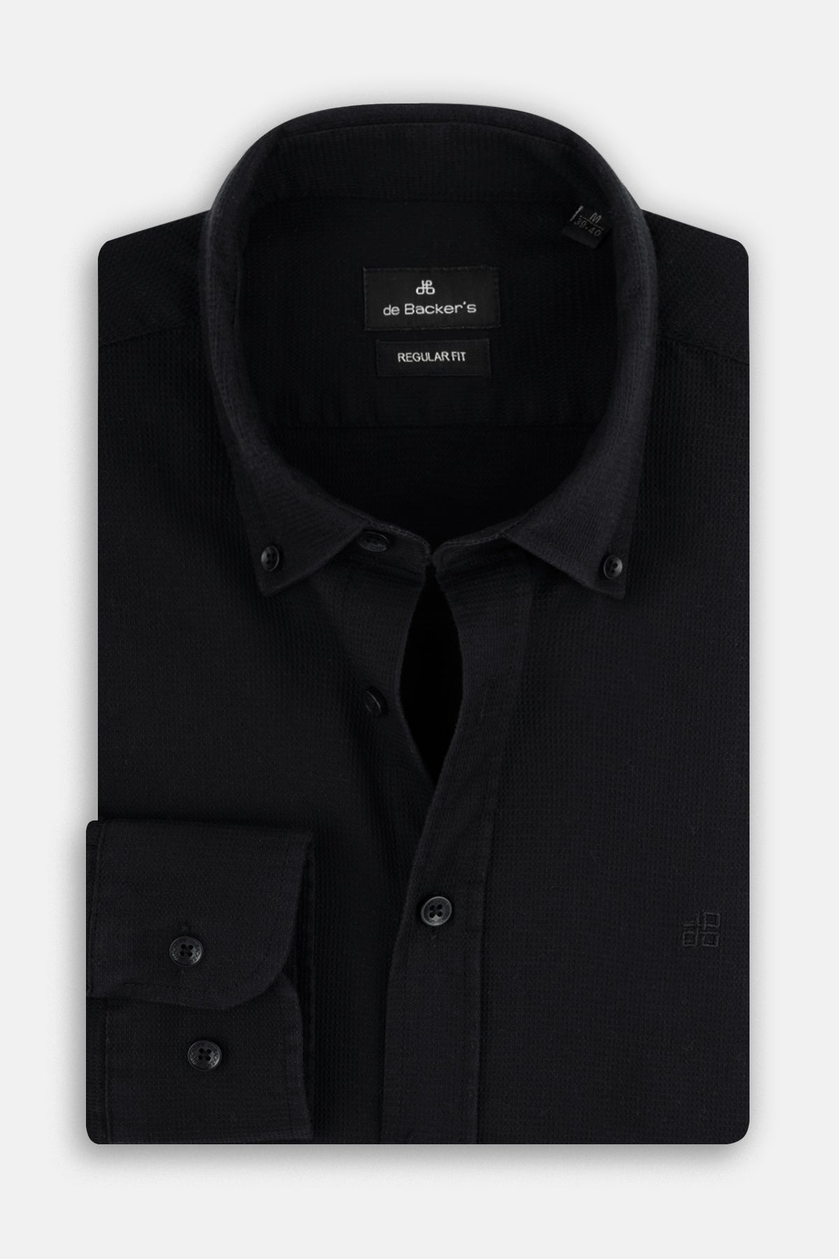 Jacquard Black Casual Shirt