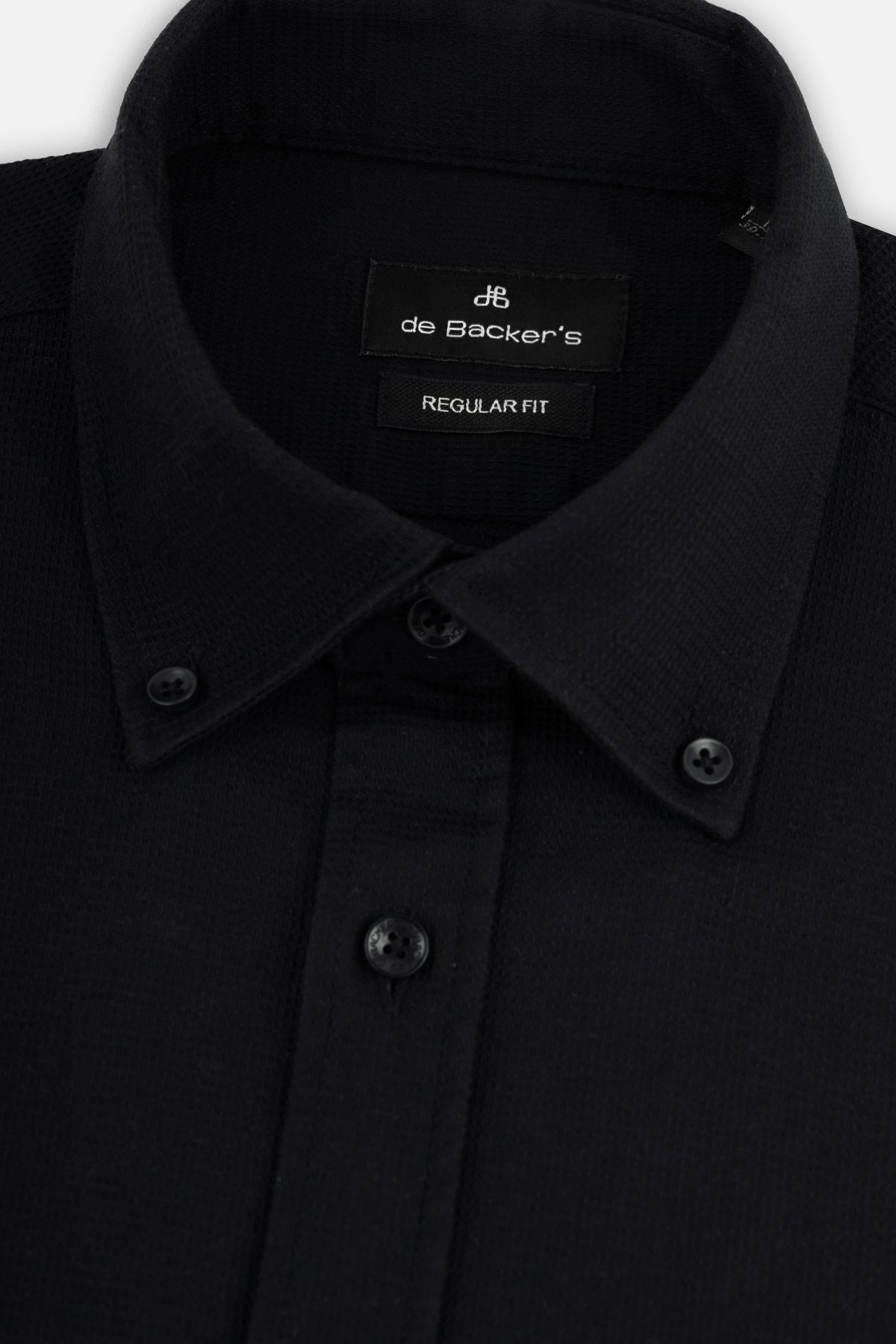 Jacquard Black Casual Shirt