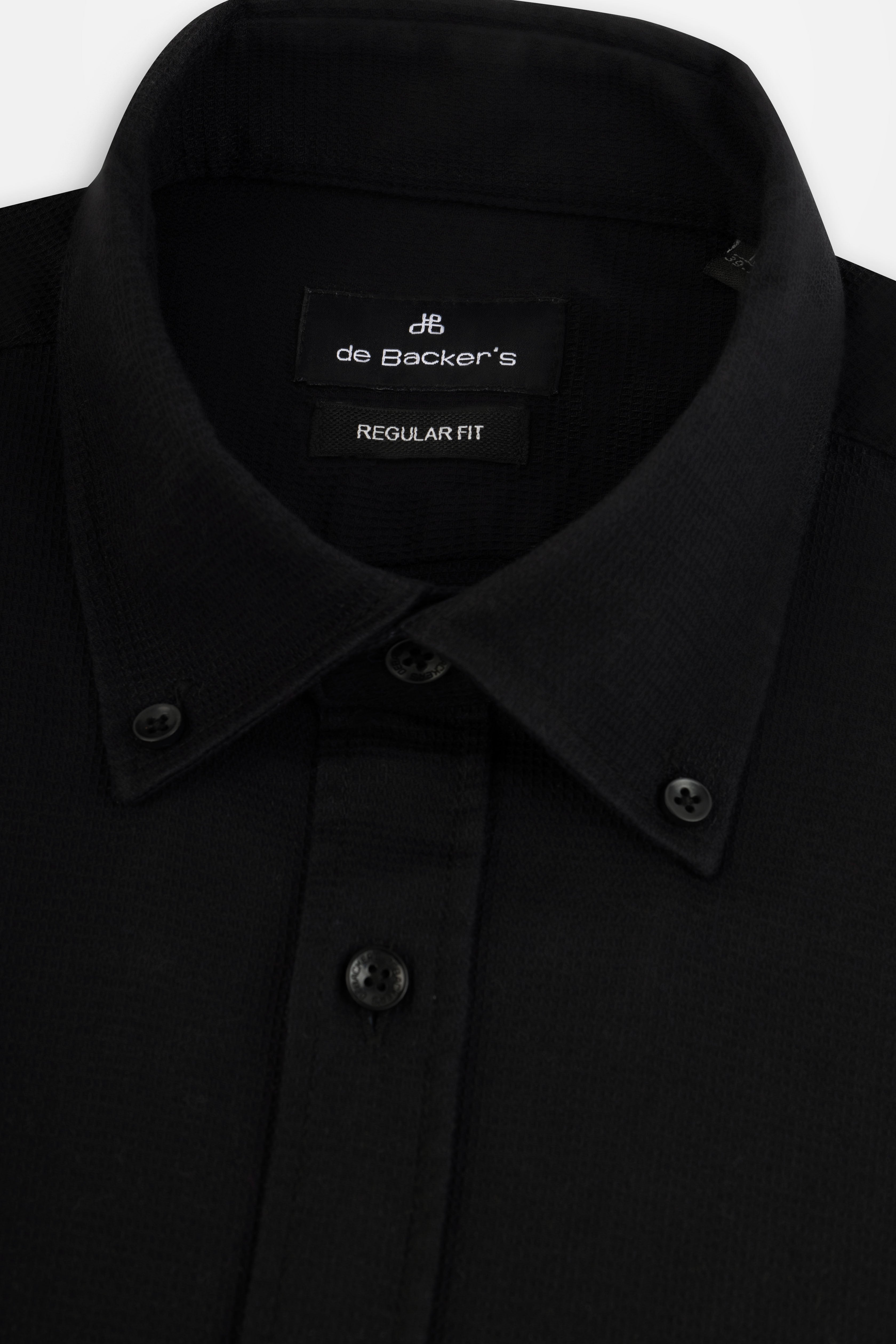 Solid Black Dacron Classic Shirt - 2