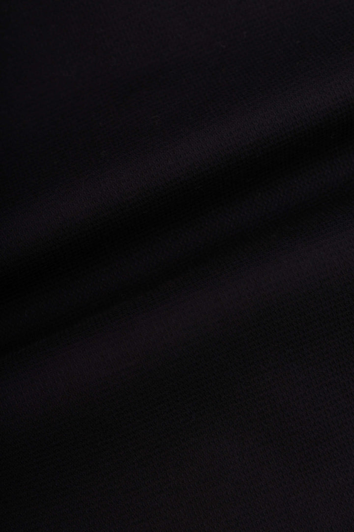 Solid Black Dacron Classic Shirt - 4