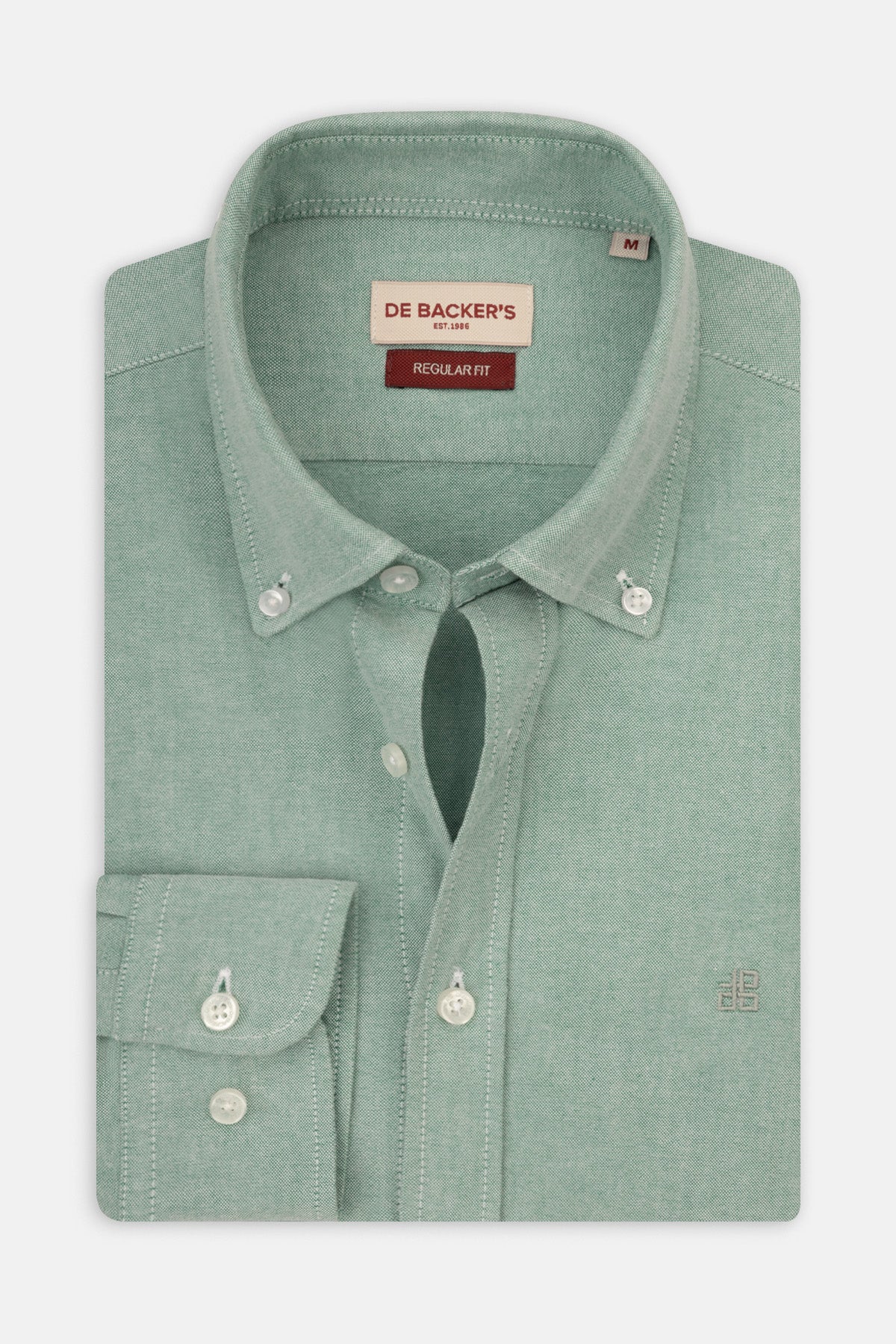 Oxford Greenish Gray Smart Casual Shirt - 1