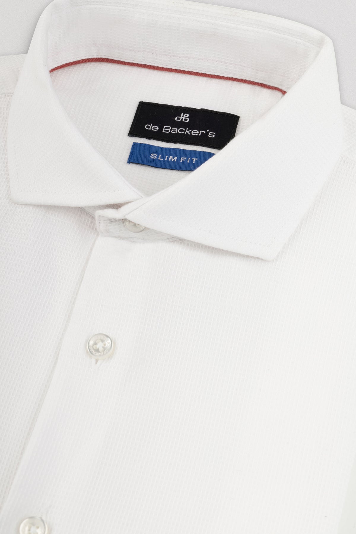 Jacquard White Casual Shirt