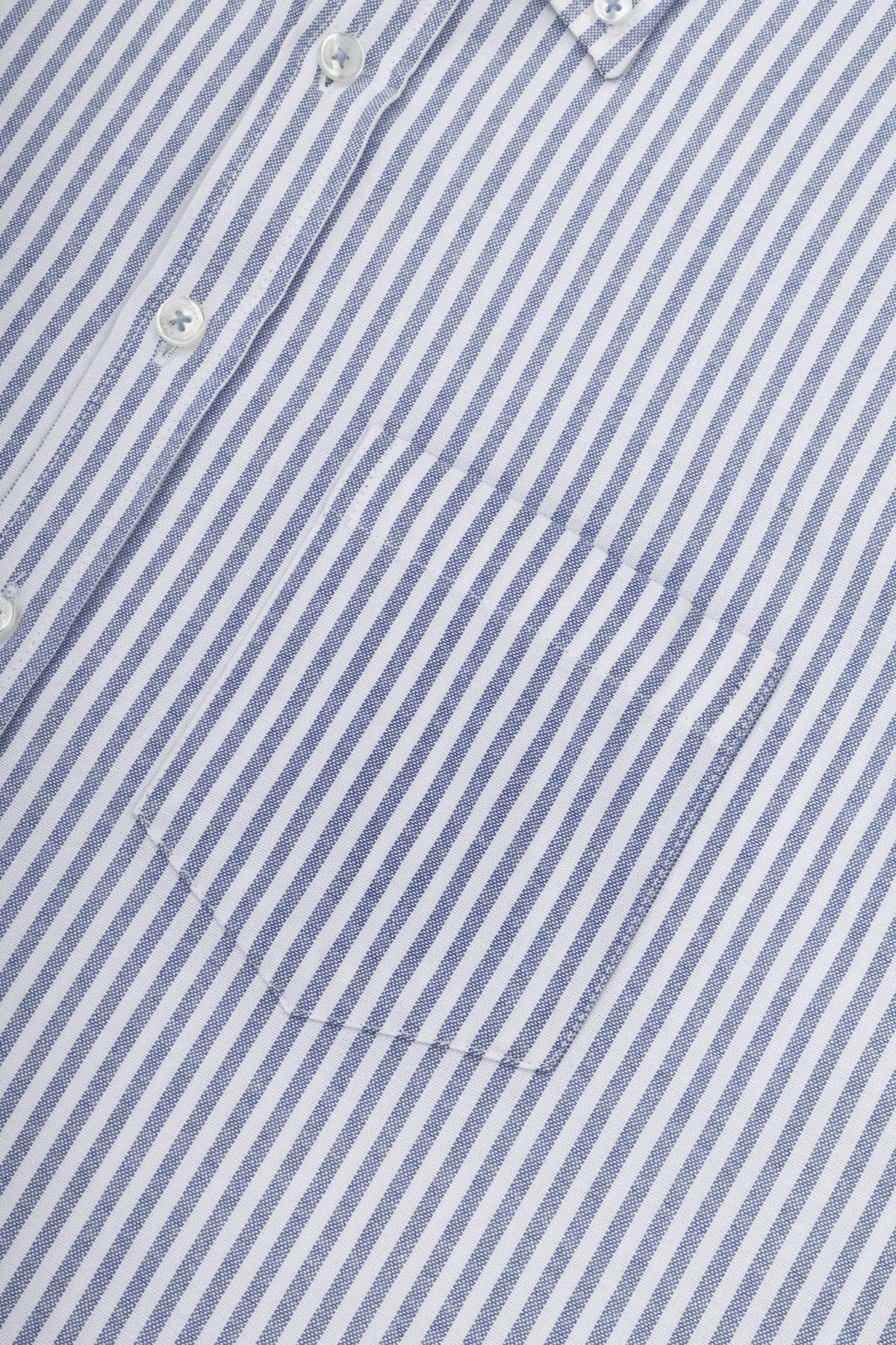 Striped Oxford Light Blue Casual Shirt with Pocket