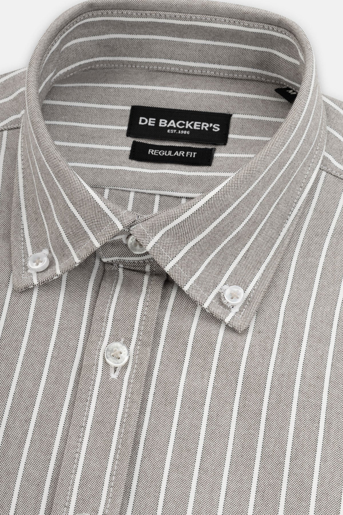 Striped Oxford Silver Casual Shirt with Pocket - 2