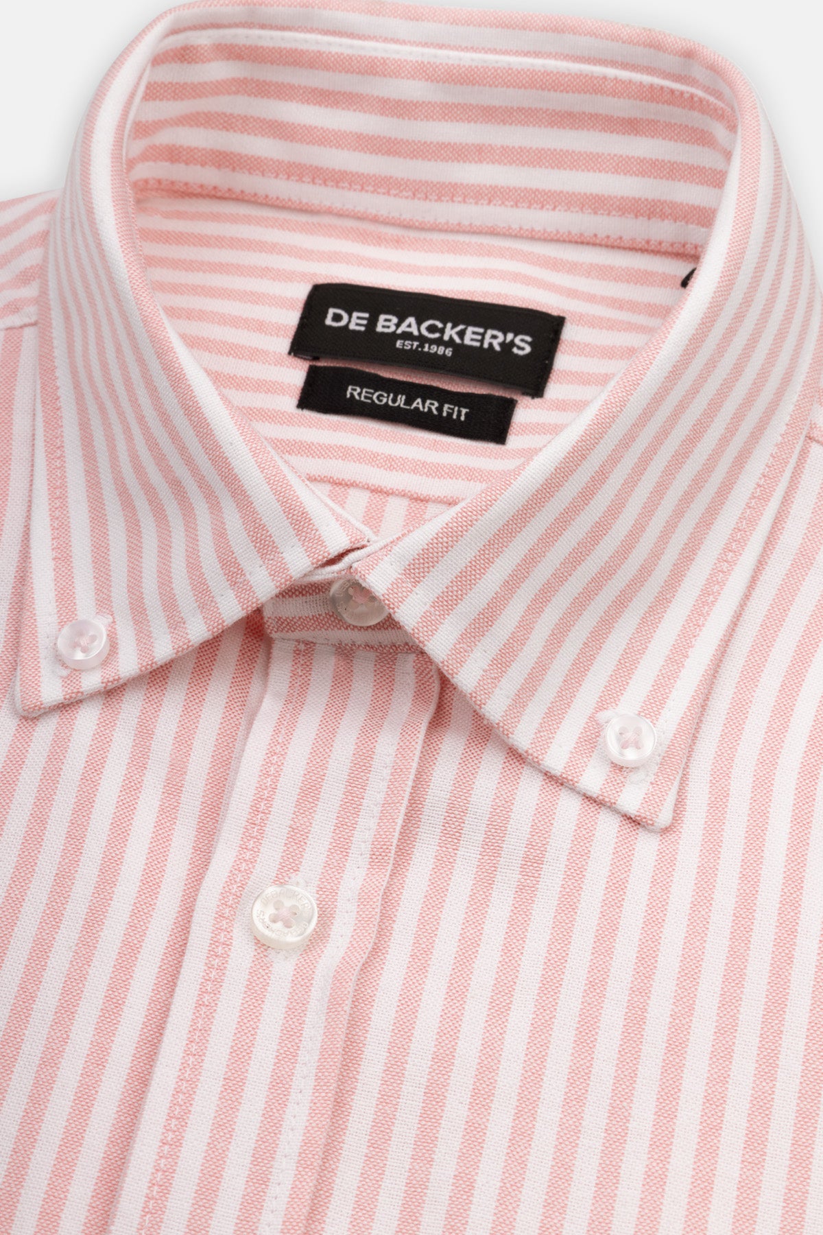 Striped Oxford Light Orange Casual Shirt with Pocket