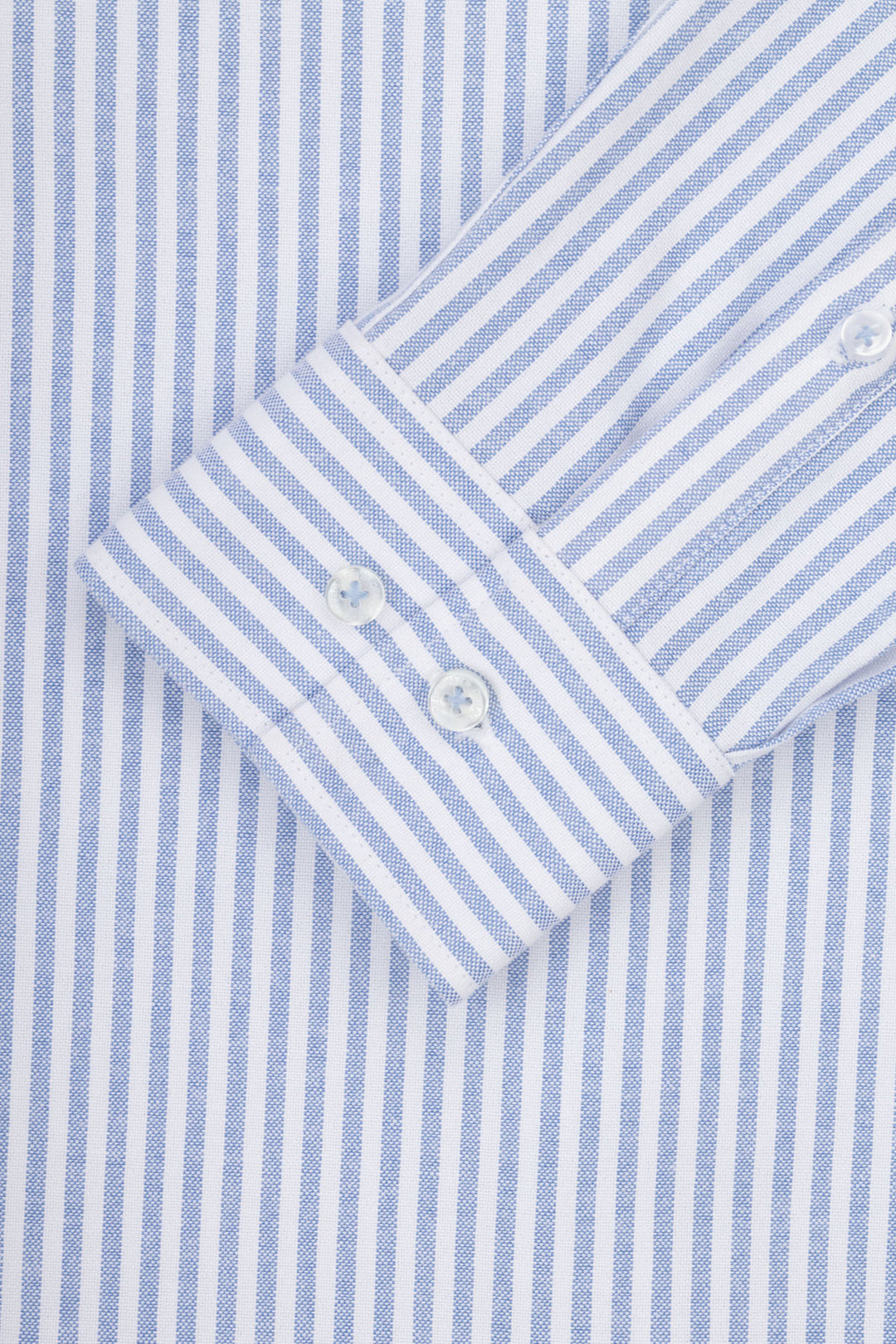 Striped Oxford Light Blue Casual Shirt with Pocket - 4