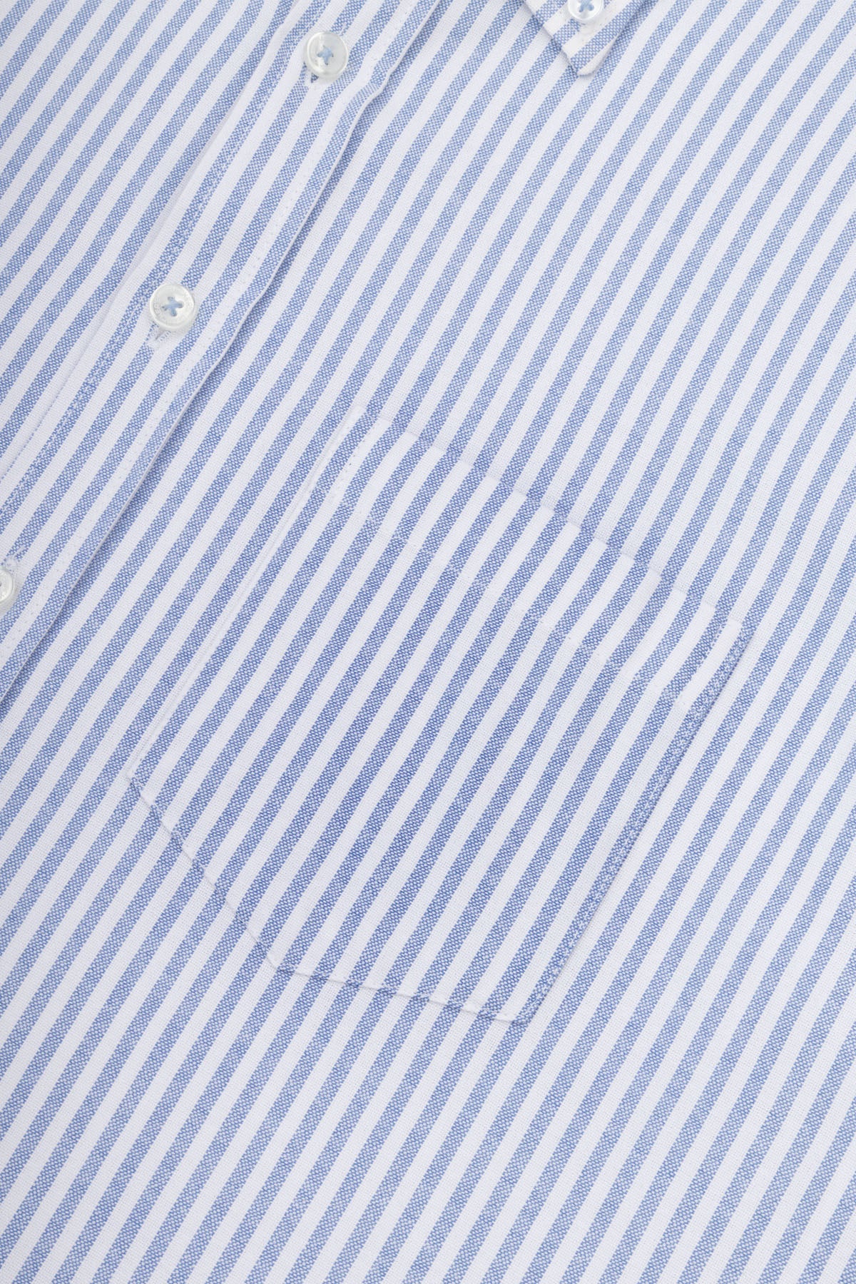 Striped Oxford Light Blue Casual Shirt with Pocket