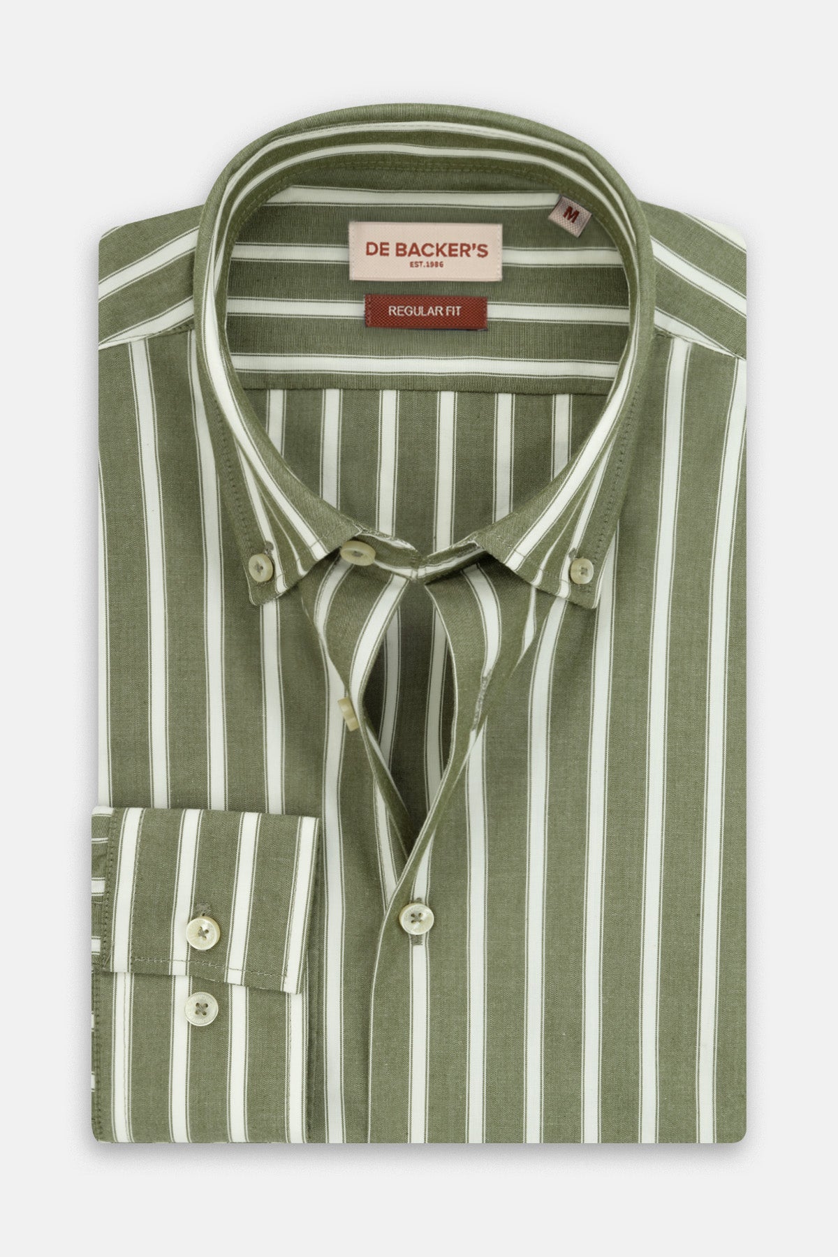 Striped Reseda Green Smart Casual Shirt