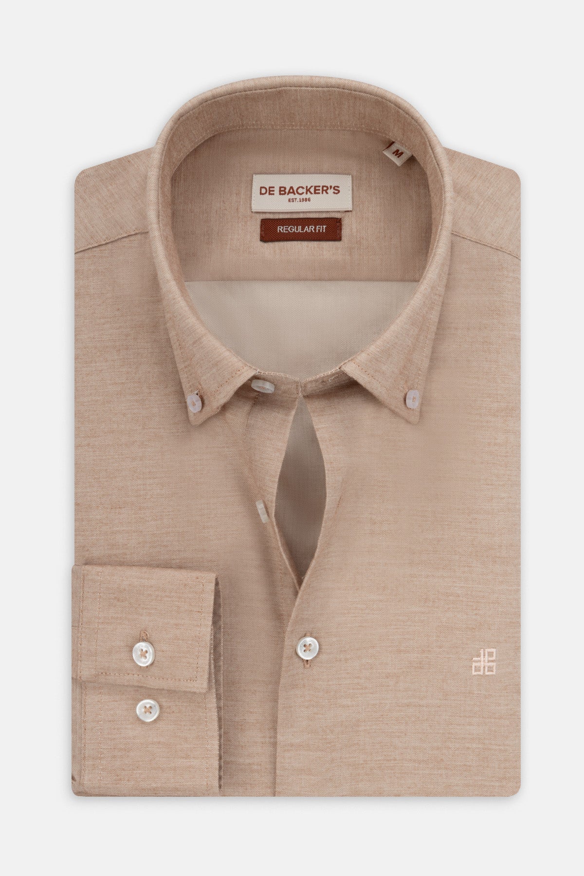 Solid Oxford Khaki Casual Shirt