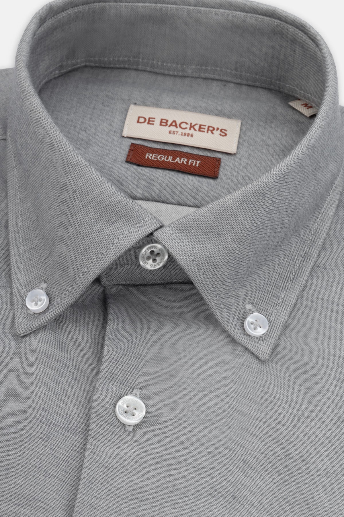 Solid Oxford Gray Casual Shirt - 2