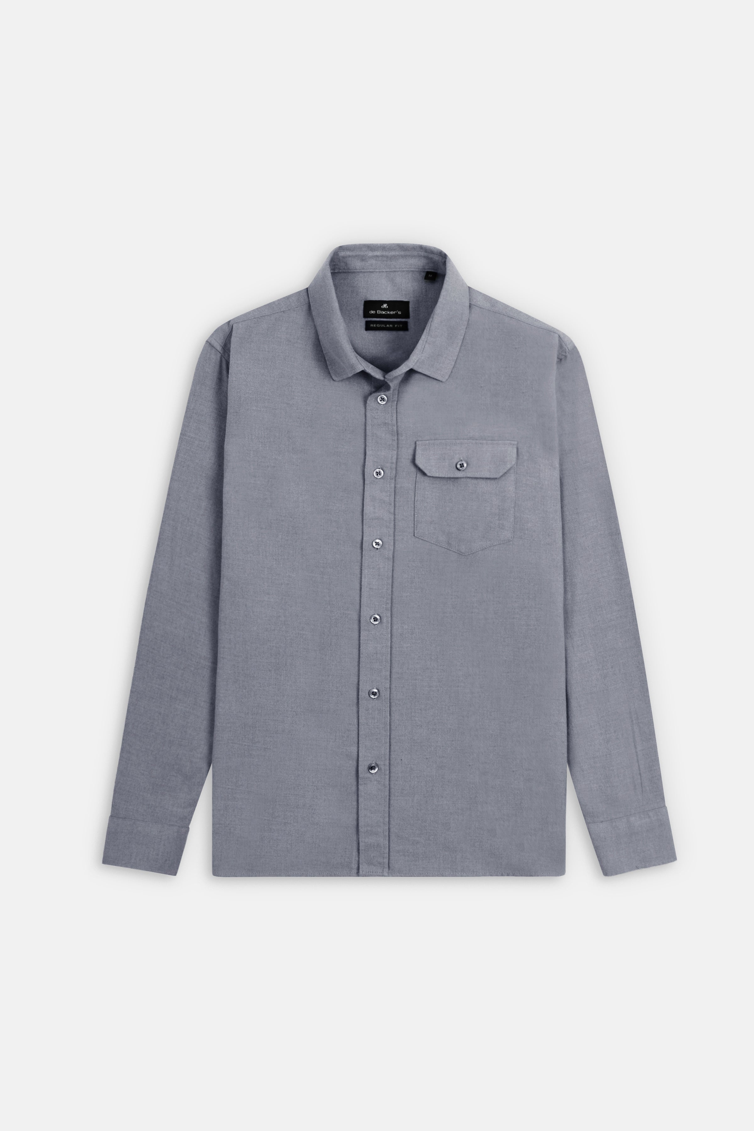 Gray Wool Casual Shirt