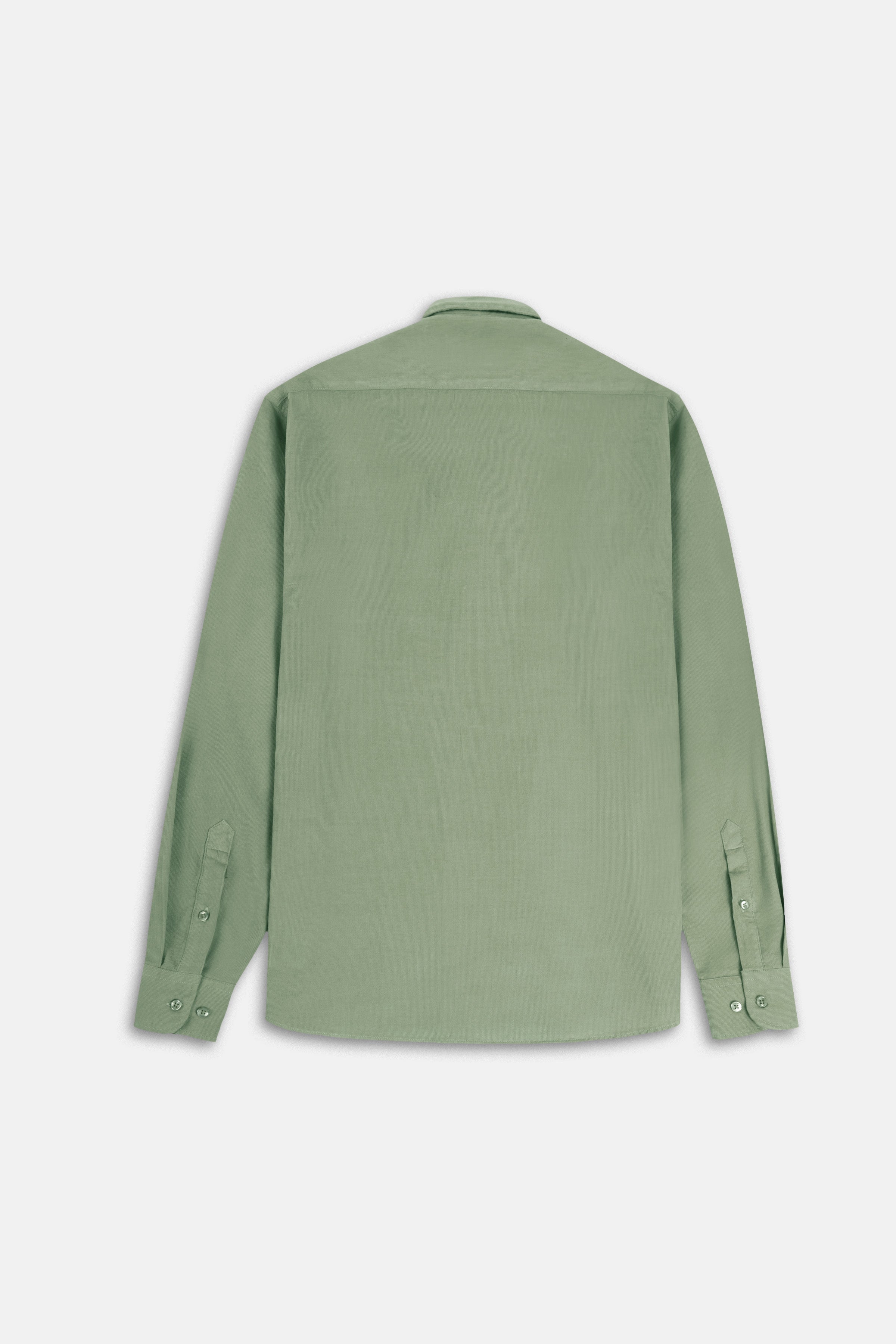 Spanish Green Button-Up Velvet Over-Shirt