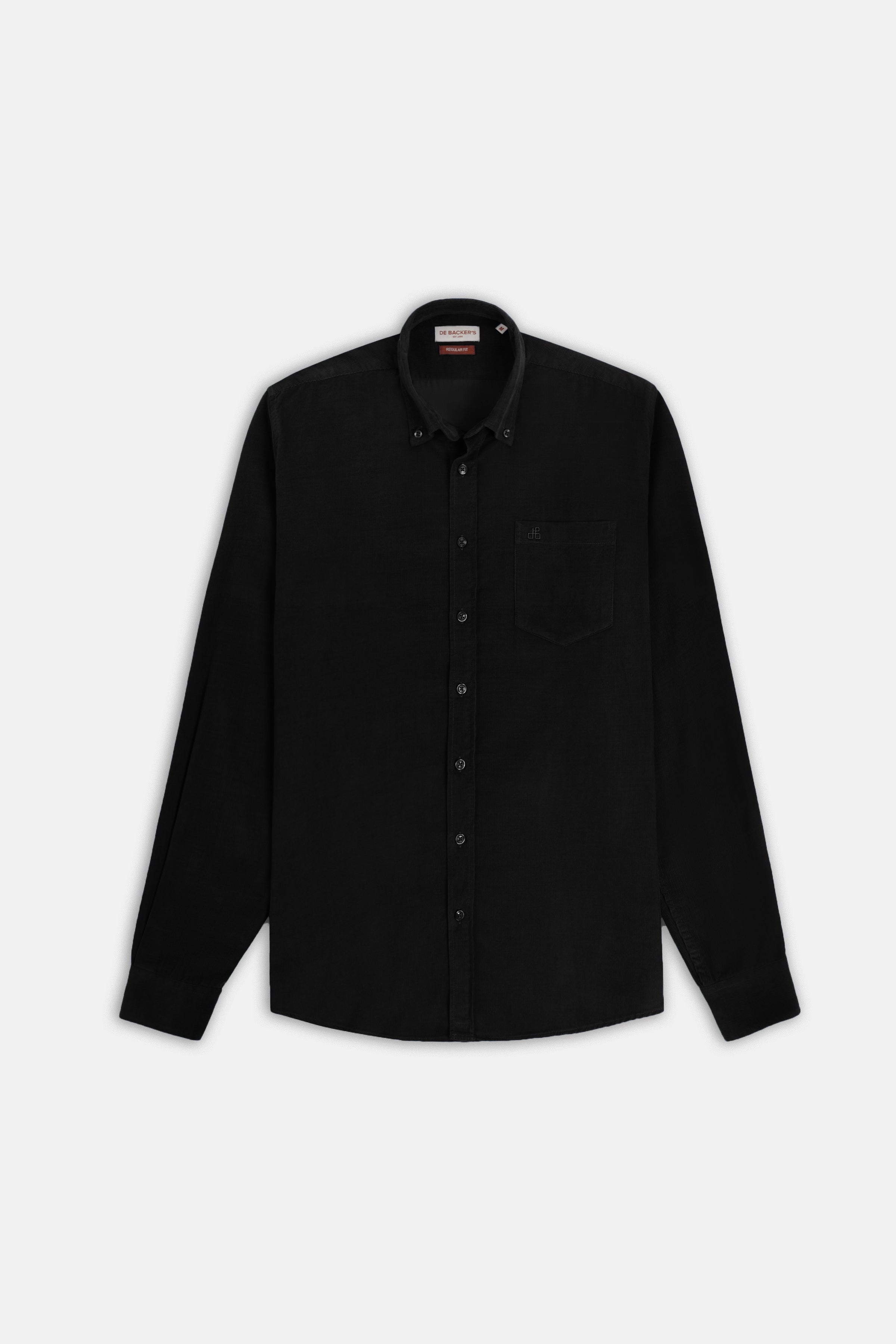 Black Button-Up Velvet Over-Shirt