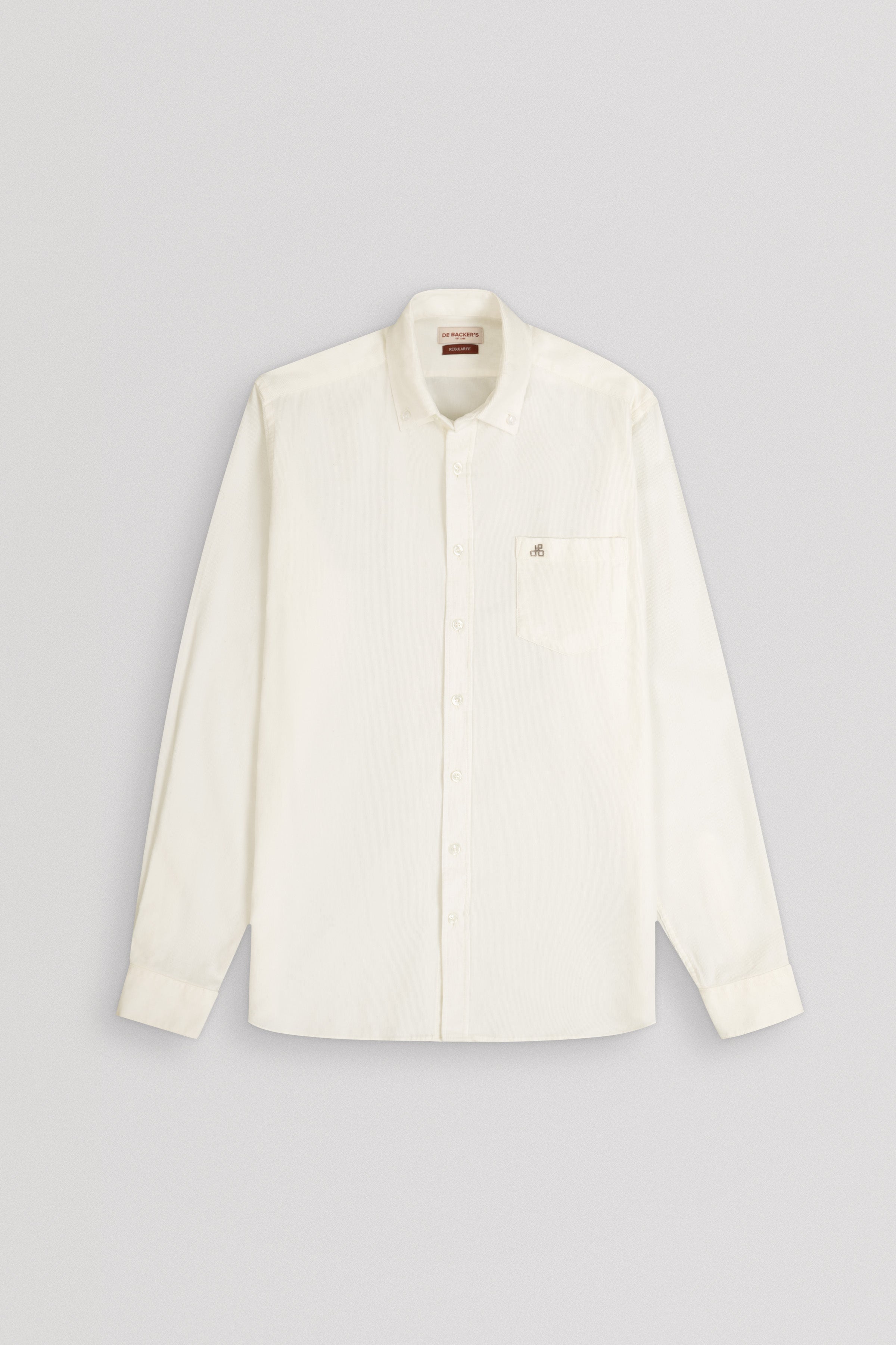 Off White Button-Up Velvet Over-Shirt - 1