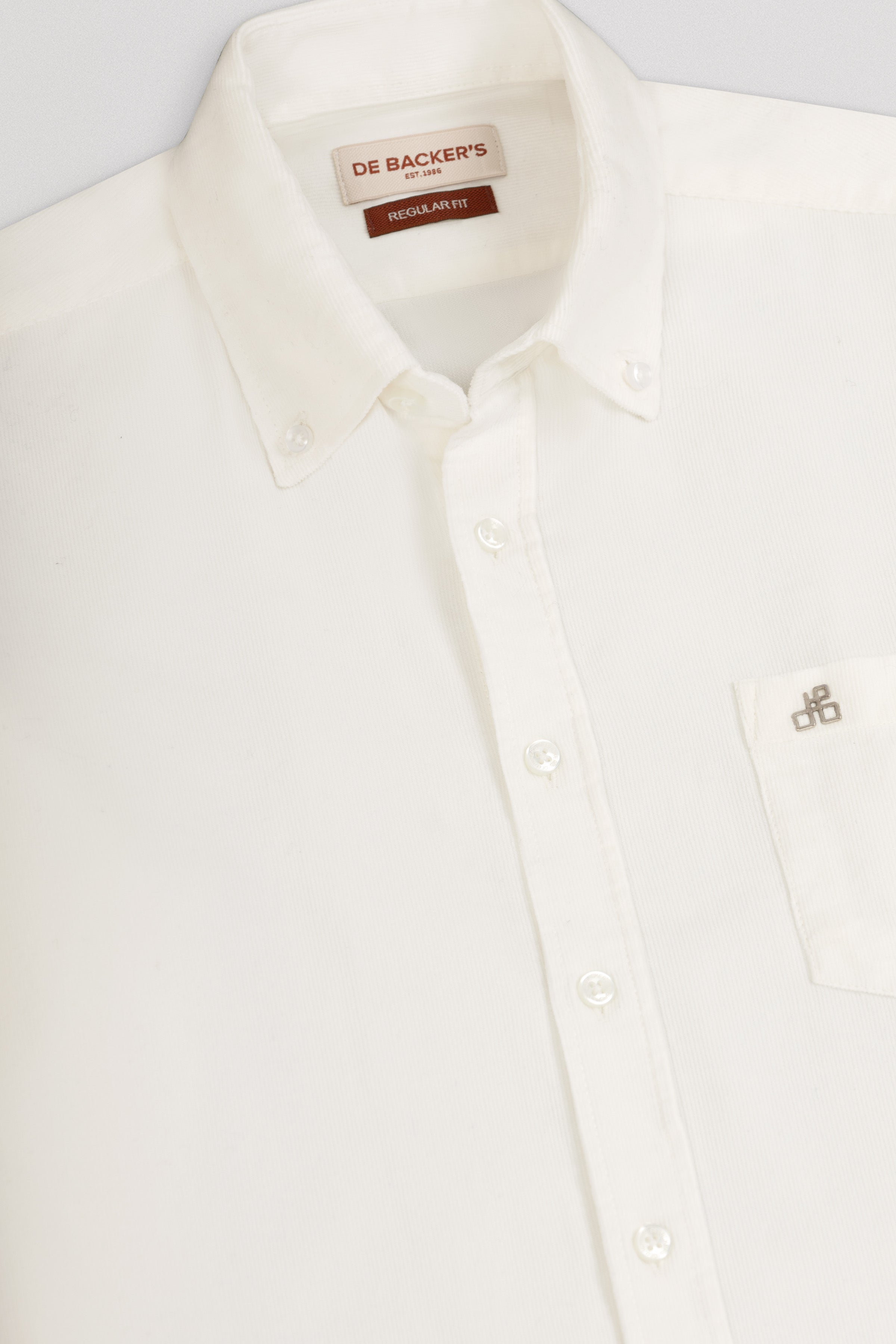 Off White Button-Up Velvet Over-Shirt - 2