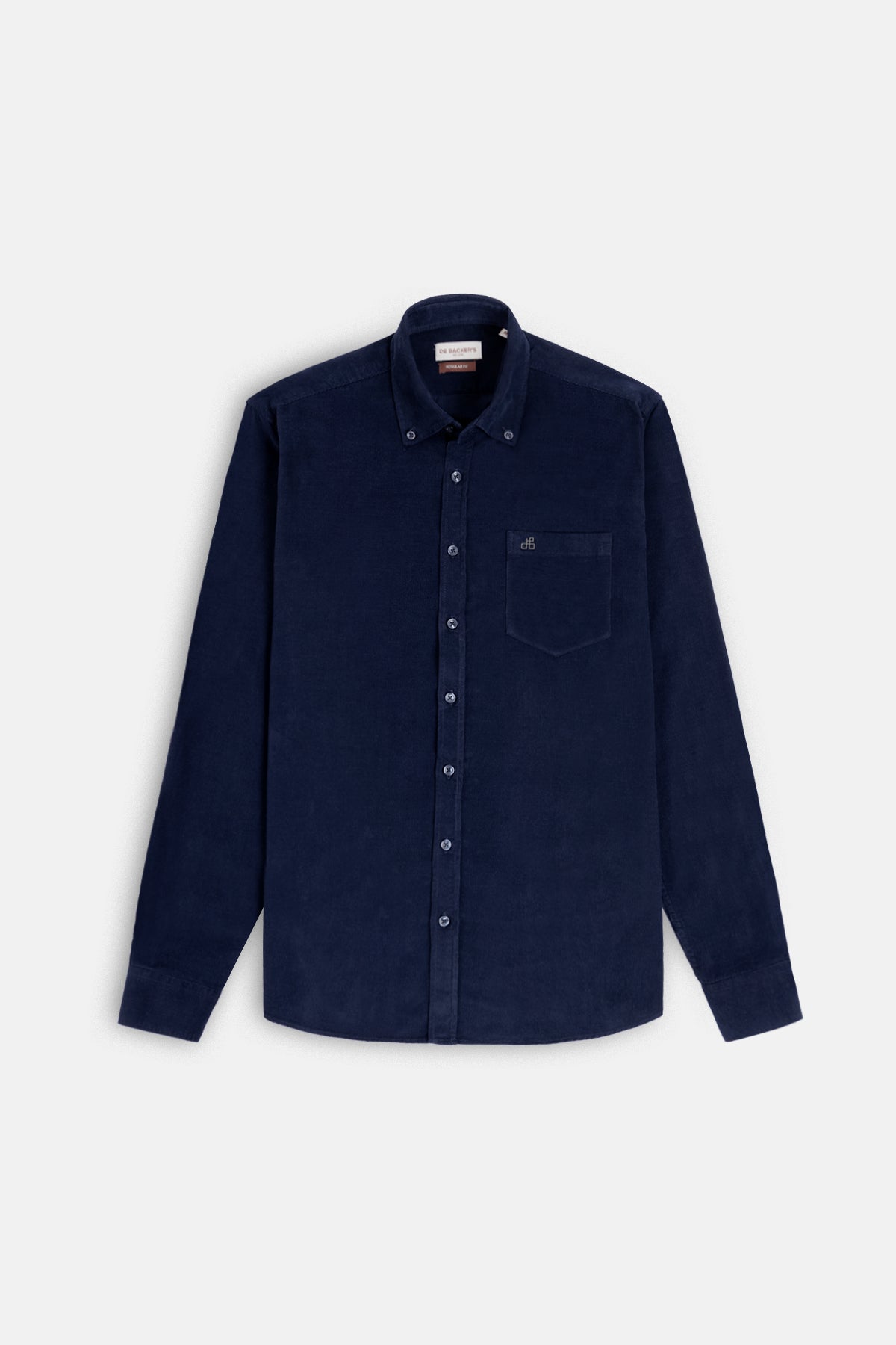 Navy Button-Up Velvet Over-Shirt - 1