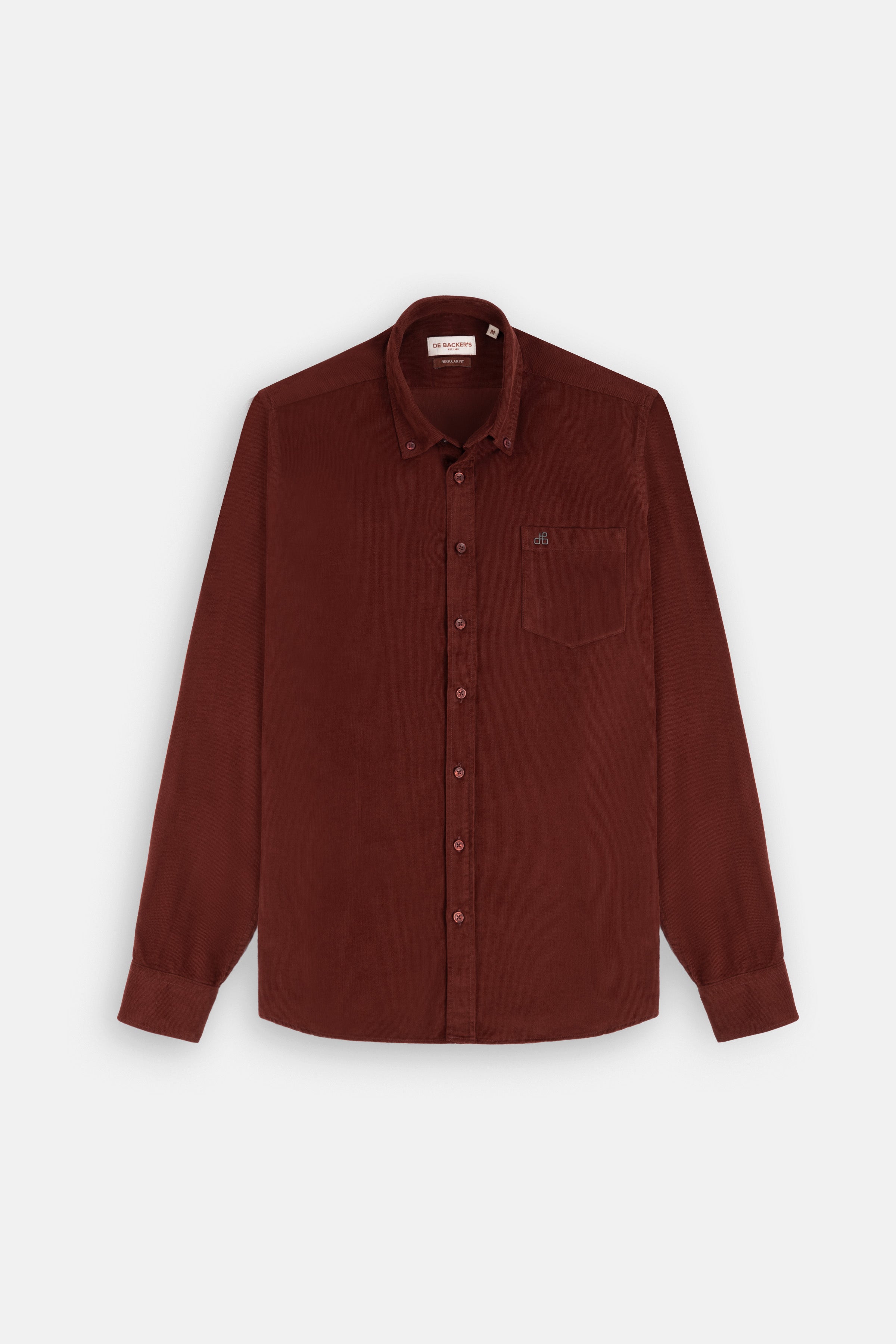 Burgundy Button-Up Velvet Over-Shirt - 1